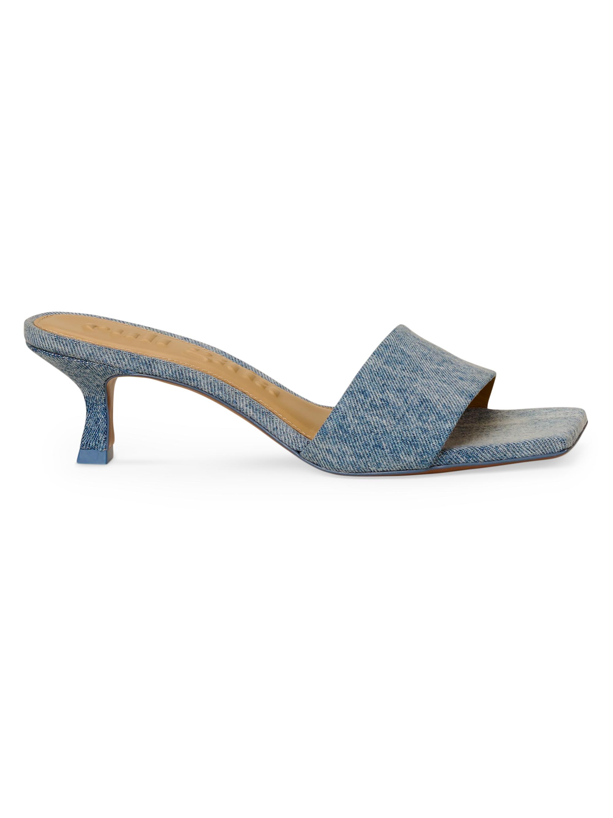 Cult Gaia Women's Ada 50MM Denim Open-Toe Mules - Denim