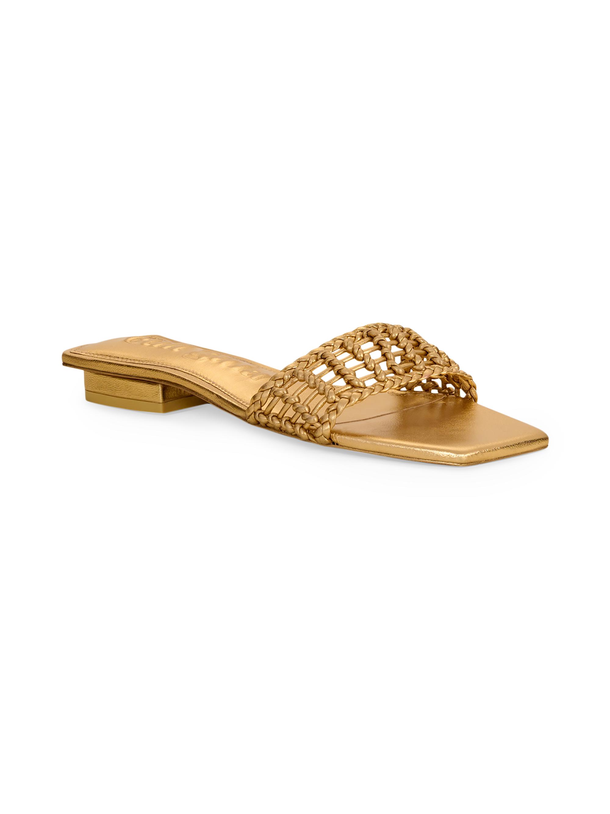 Cult Gaia Maya 20MM Leather Slip-On Sandals | Saks Fifth Avenue