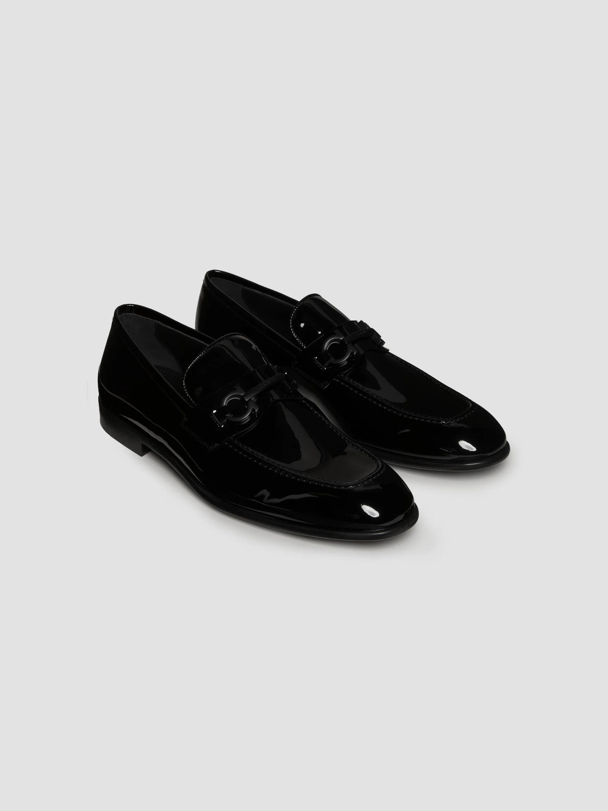 Salvatore Ferragamo Nero Patent Calf Loafers (Black) Ferragamo Nero Shoes For Men | Editorialist main image 4