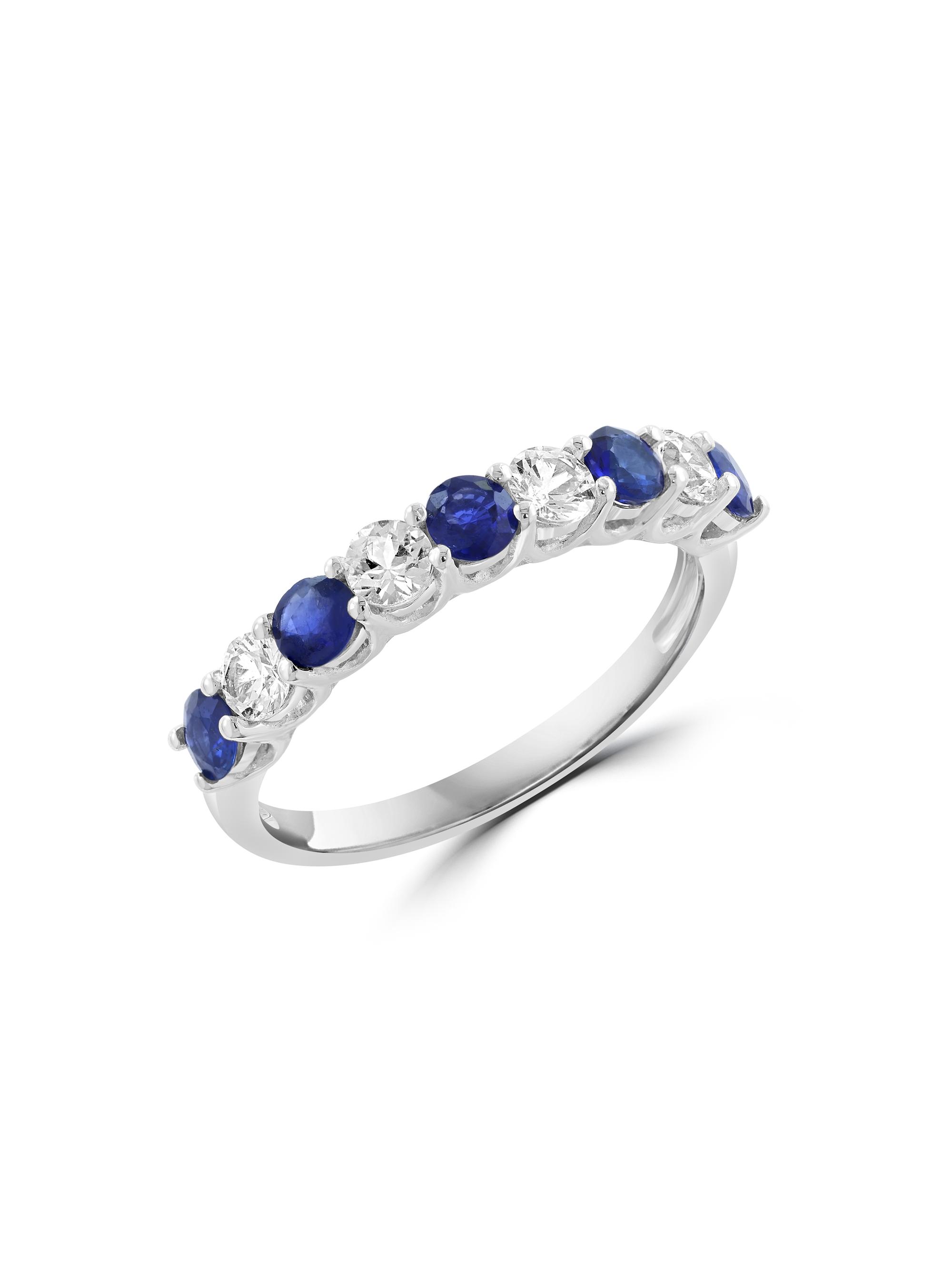 Saks Fifth Avenue Collection Women's 14K White Gold, Sapphire & 0.39 TCW Diamond Ring - White Gold