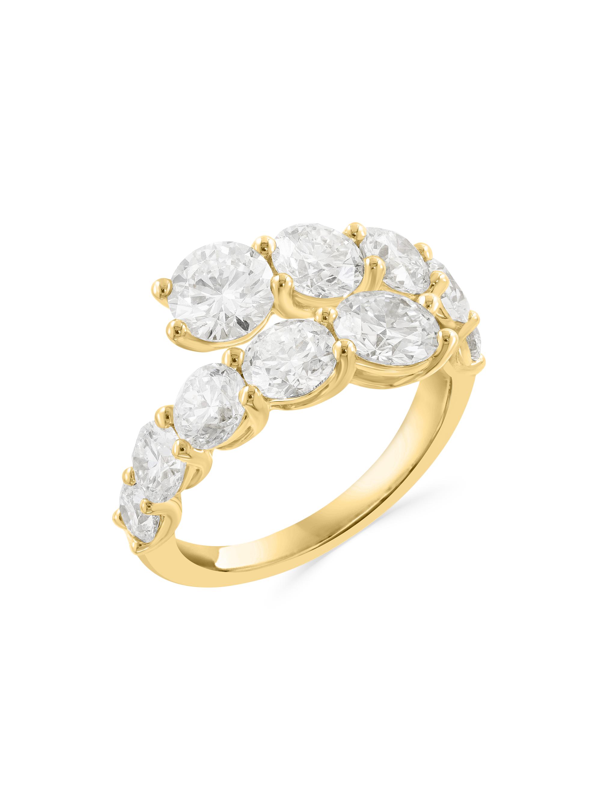 Saks Fifth Avenue Collection Women's 14K Gold & 4.12 TCW Lab-Grown Diamond Ring - Yellow Gold