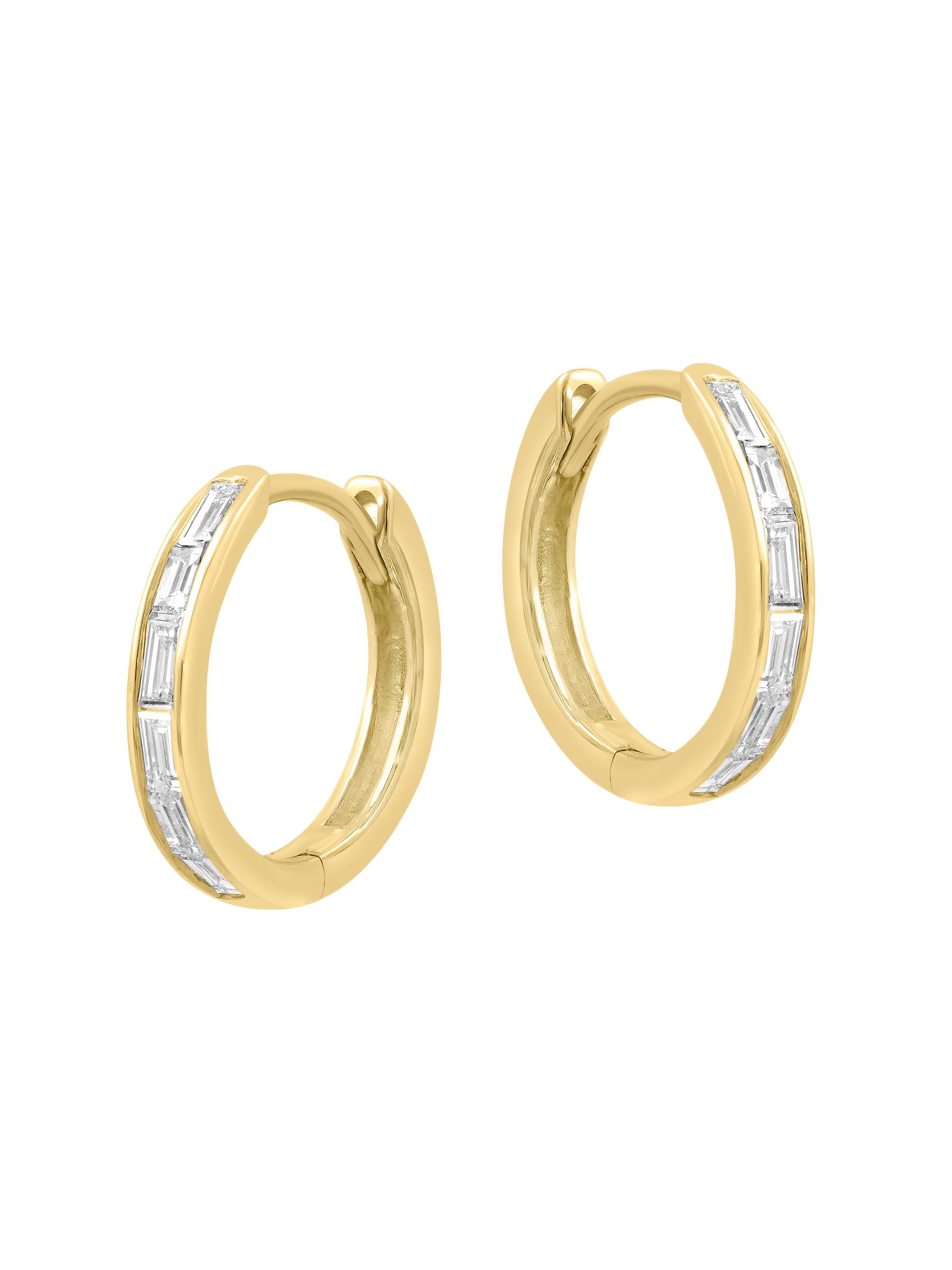 Saks Fifth Avenue Collection Women's 14K Yellow Gold & 0.20 TCW Diamond Huggie Earrings - Yellow Gold