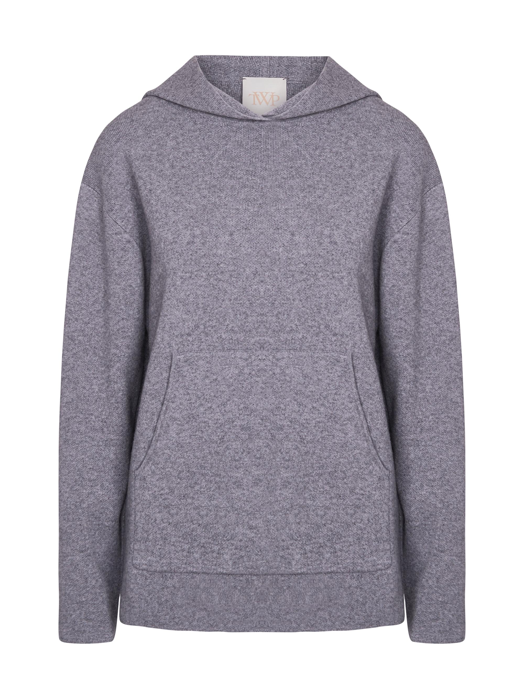 TWP Women's Knit Cashmere Hoodie Heather Grey
