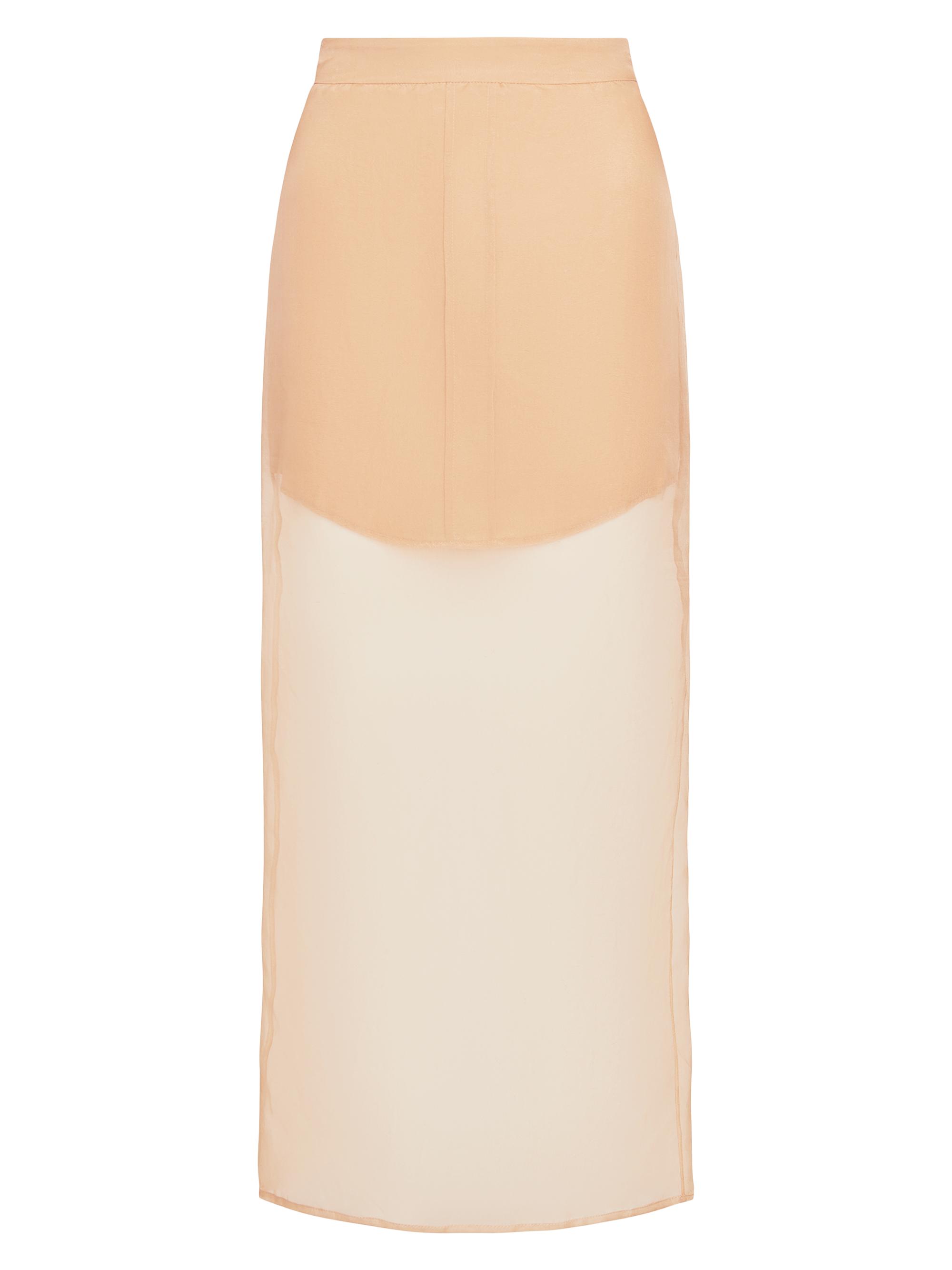 TWP Women's Sylkie Shirt Tail Midi-Skirt - British Khaki