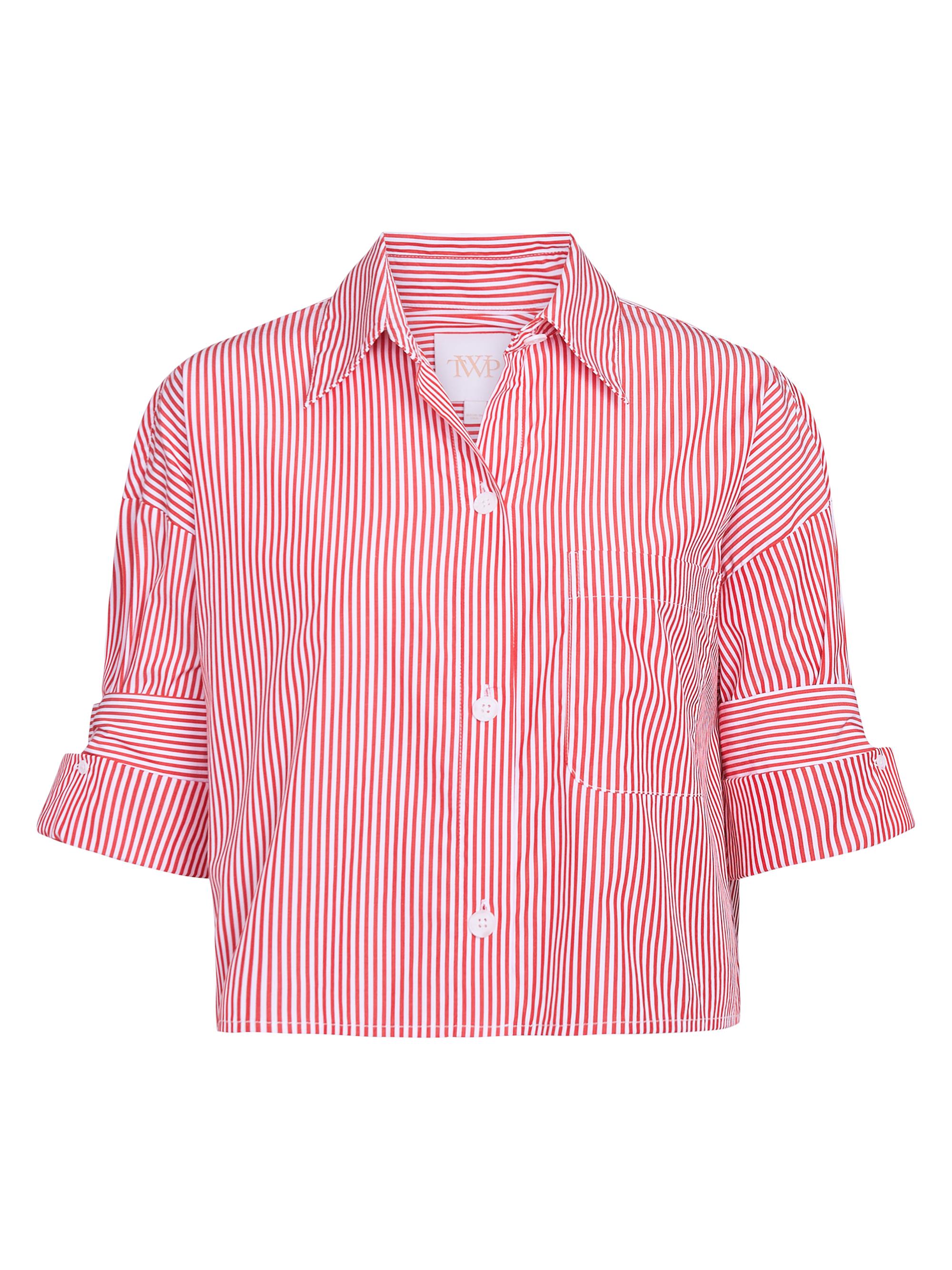 TWP Women's Next Ex Awning Stripe Shirt - Red White