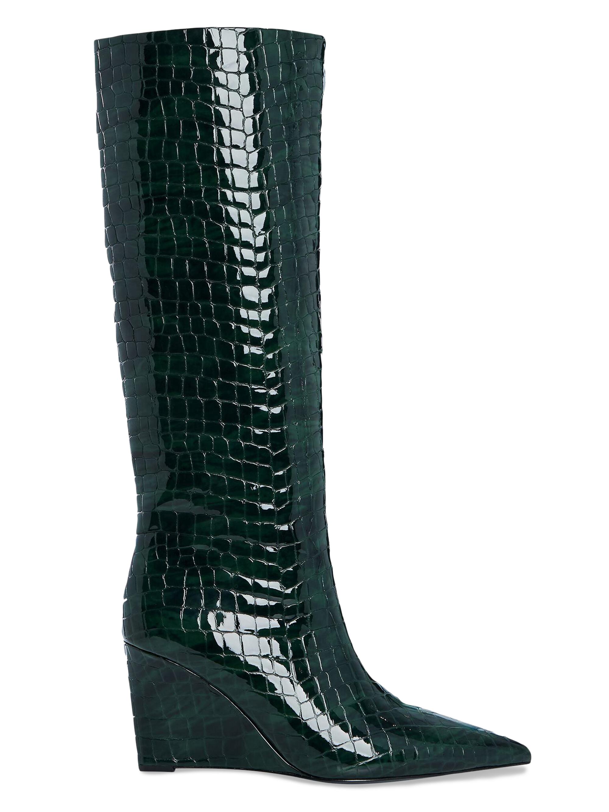 Retrofête Women's Natassa Wedge Boots - Pine Croco