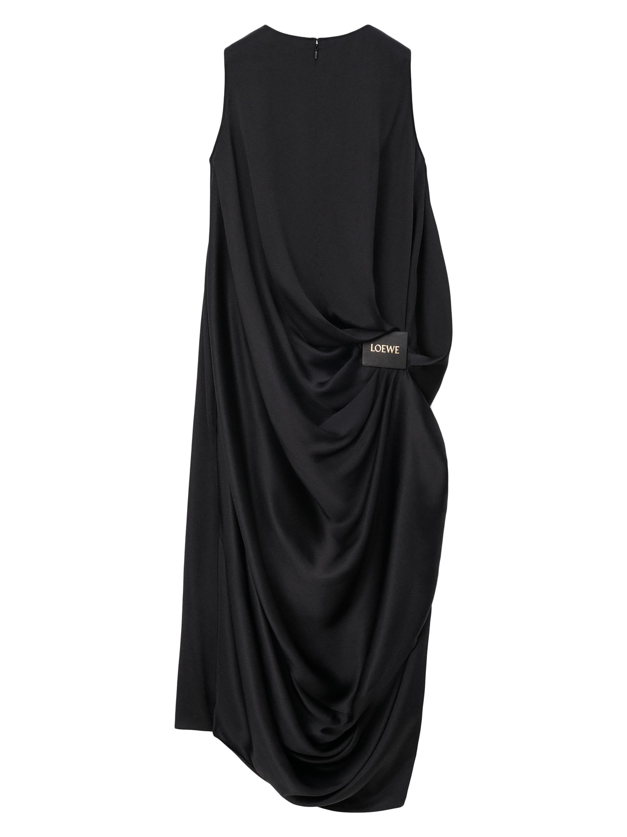 loewe draped silk dress Embellished Draped Silk Halterneck Midi Dress
