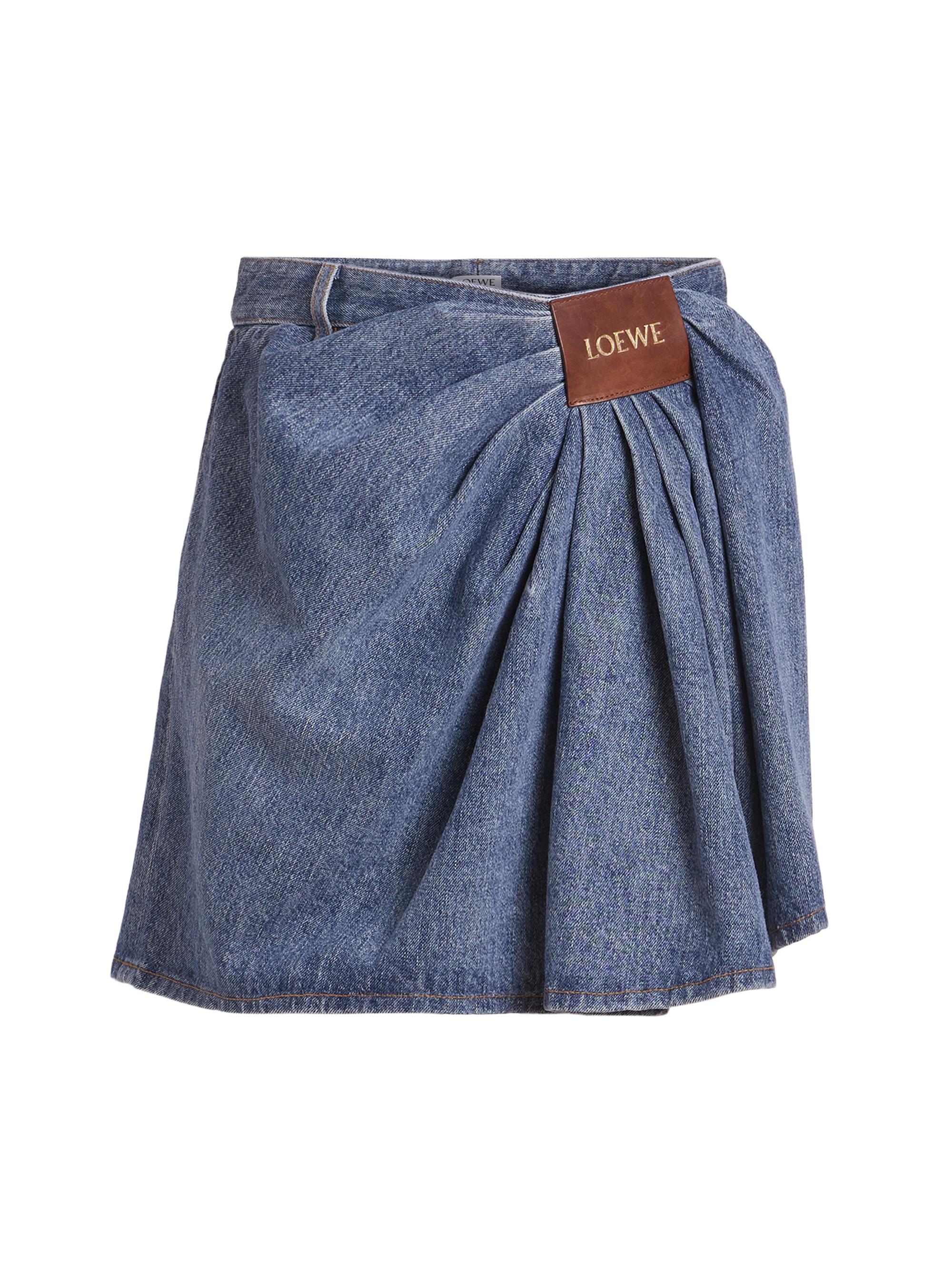 LOEWE Draped Cotton-Blend Skirt | Saks Fifth Avenue