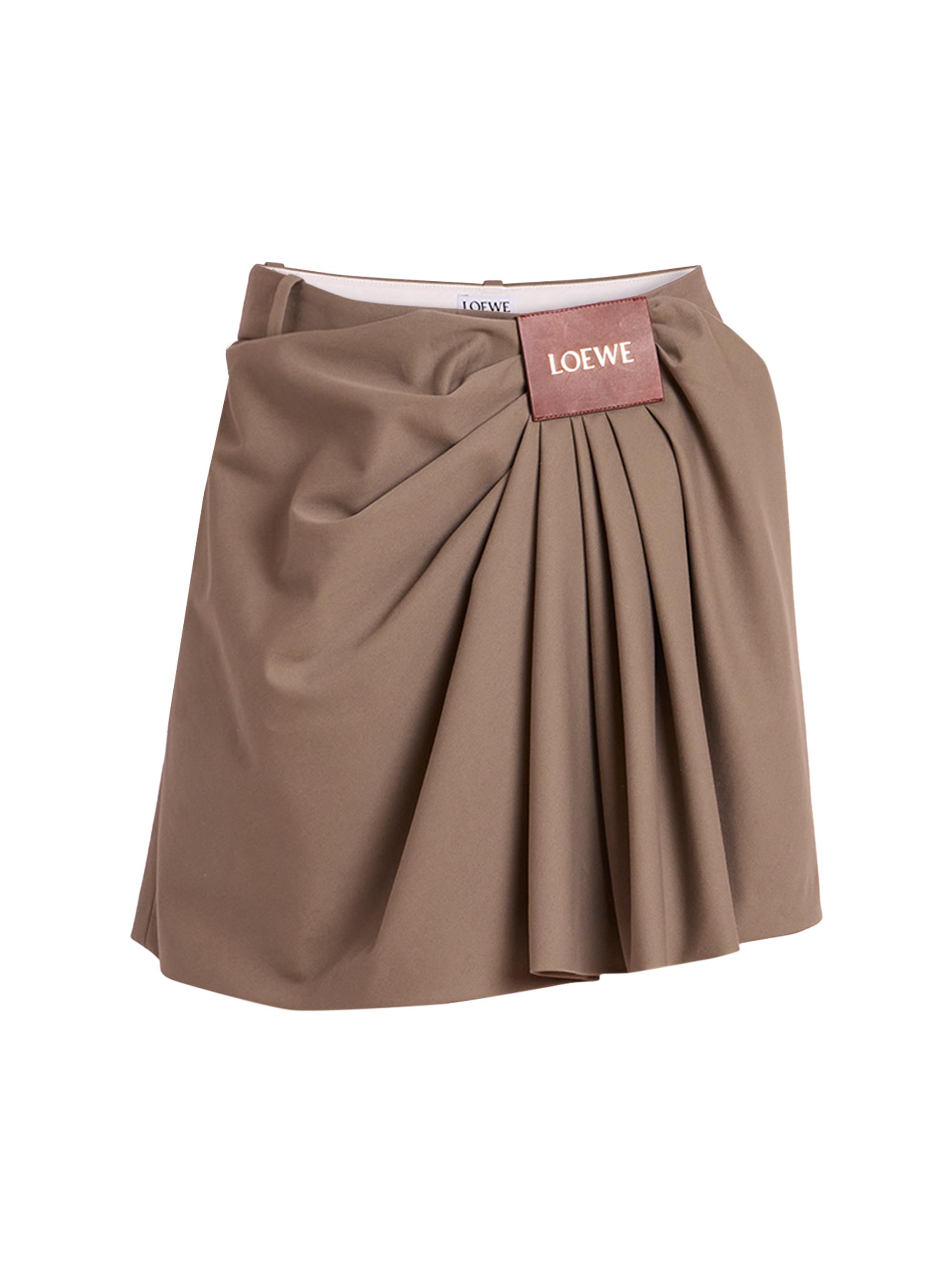 LOEWE Draped Cotton-Silk Skirt | Saks Fifth Avenue