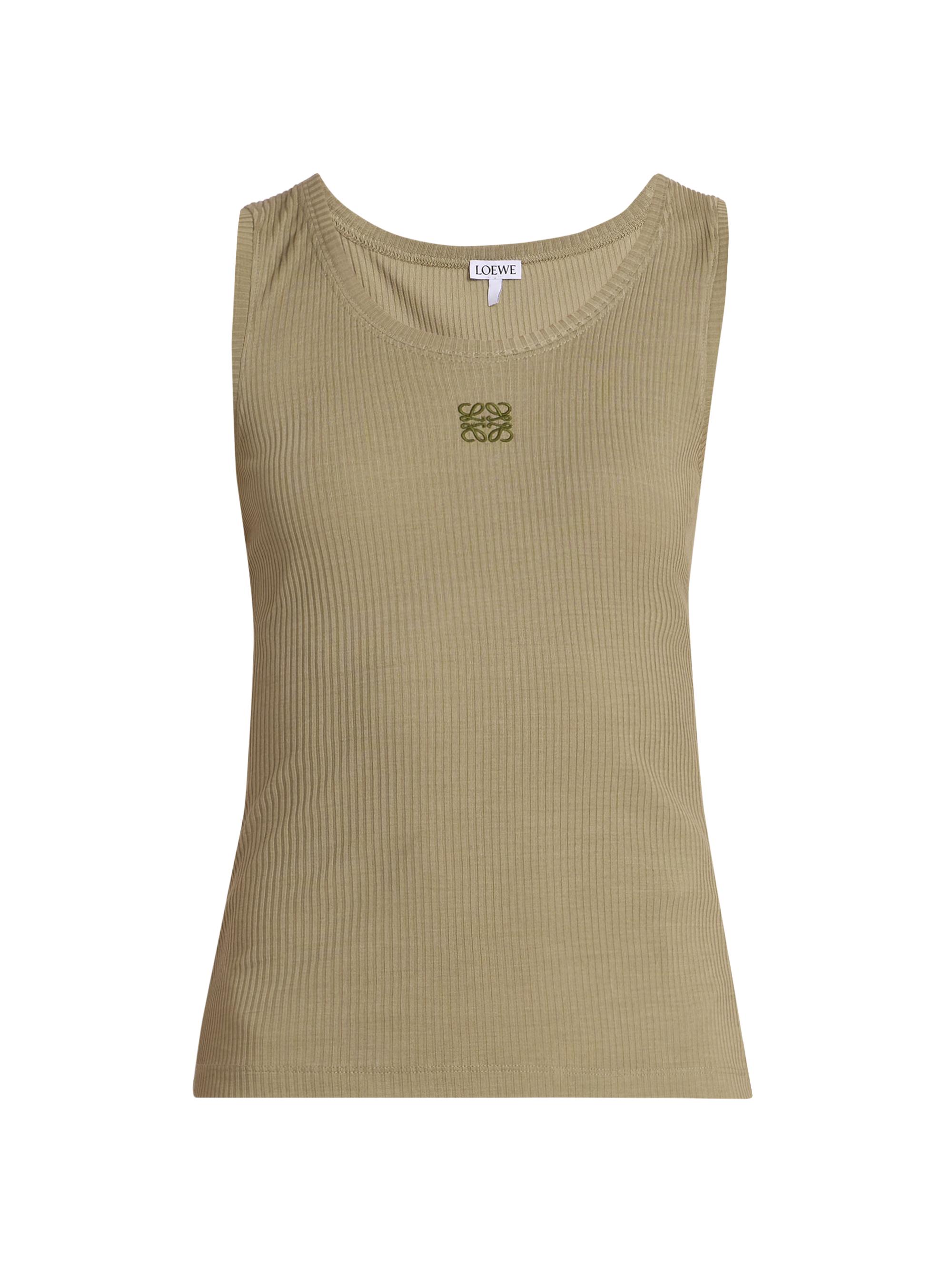 LOEWE Women's Anagram Silk Tank Top - Grey Melange