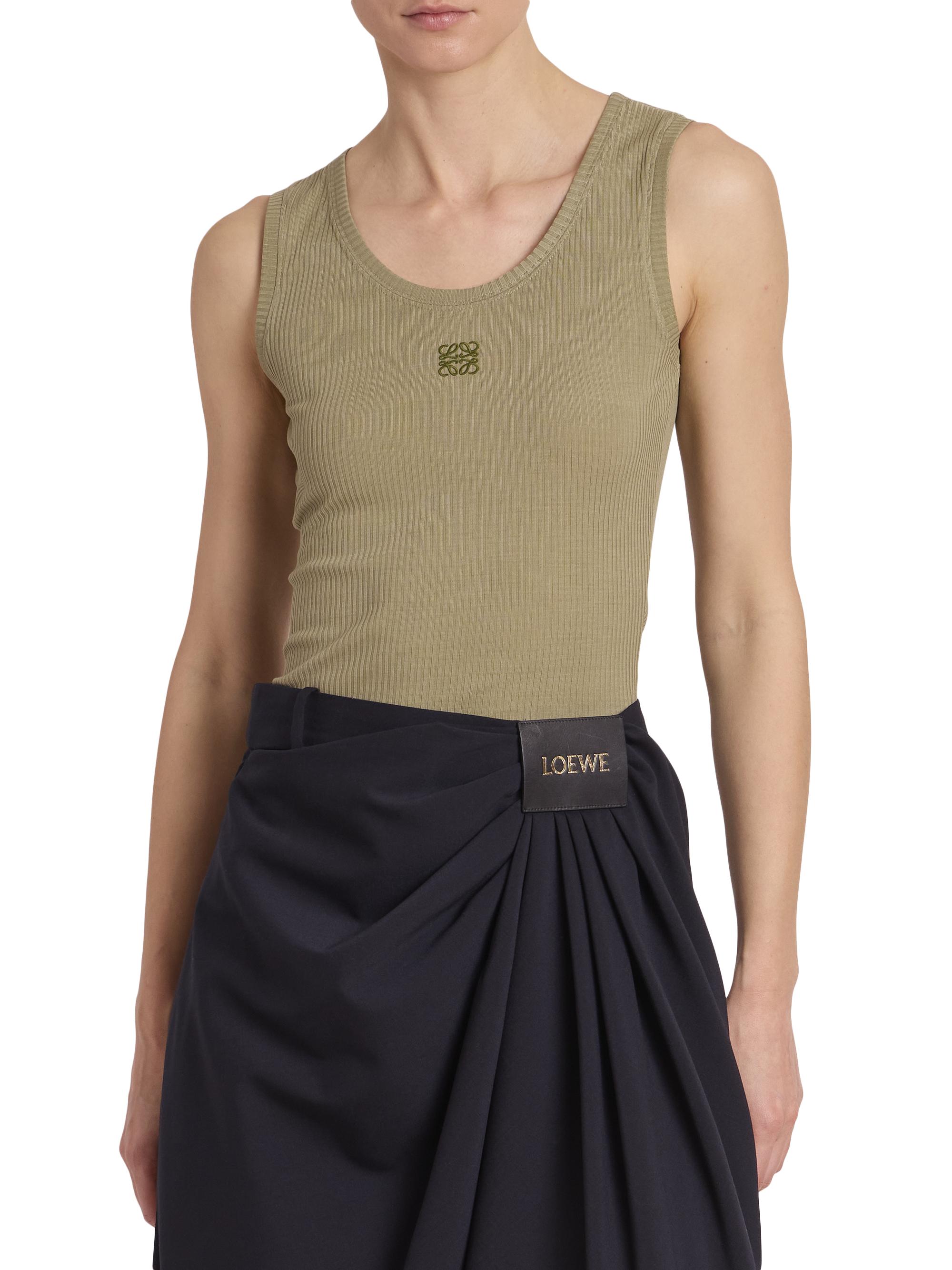 LOEWE Anagram Silk Tank Top | Saks Fifth Avenue