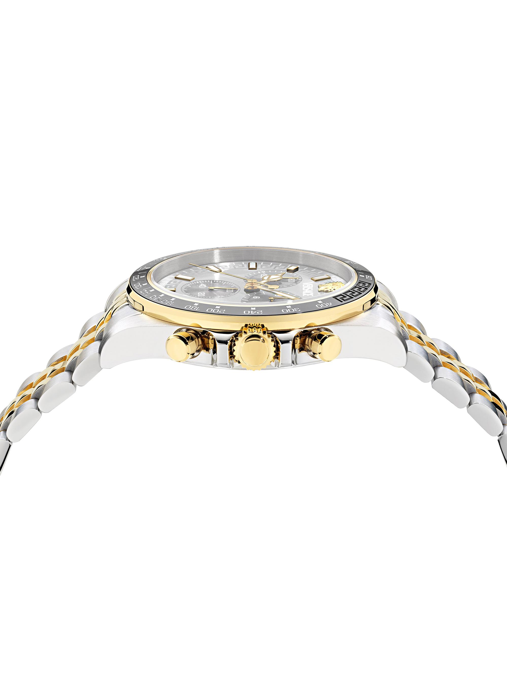 Versace Greca Chrono Wave Two-Tone Stainless-Steel Bracelet Watch