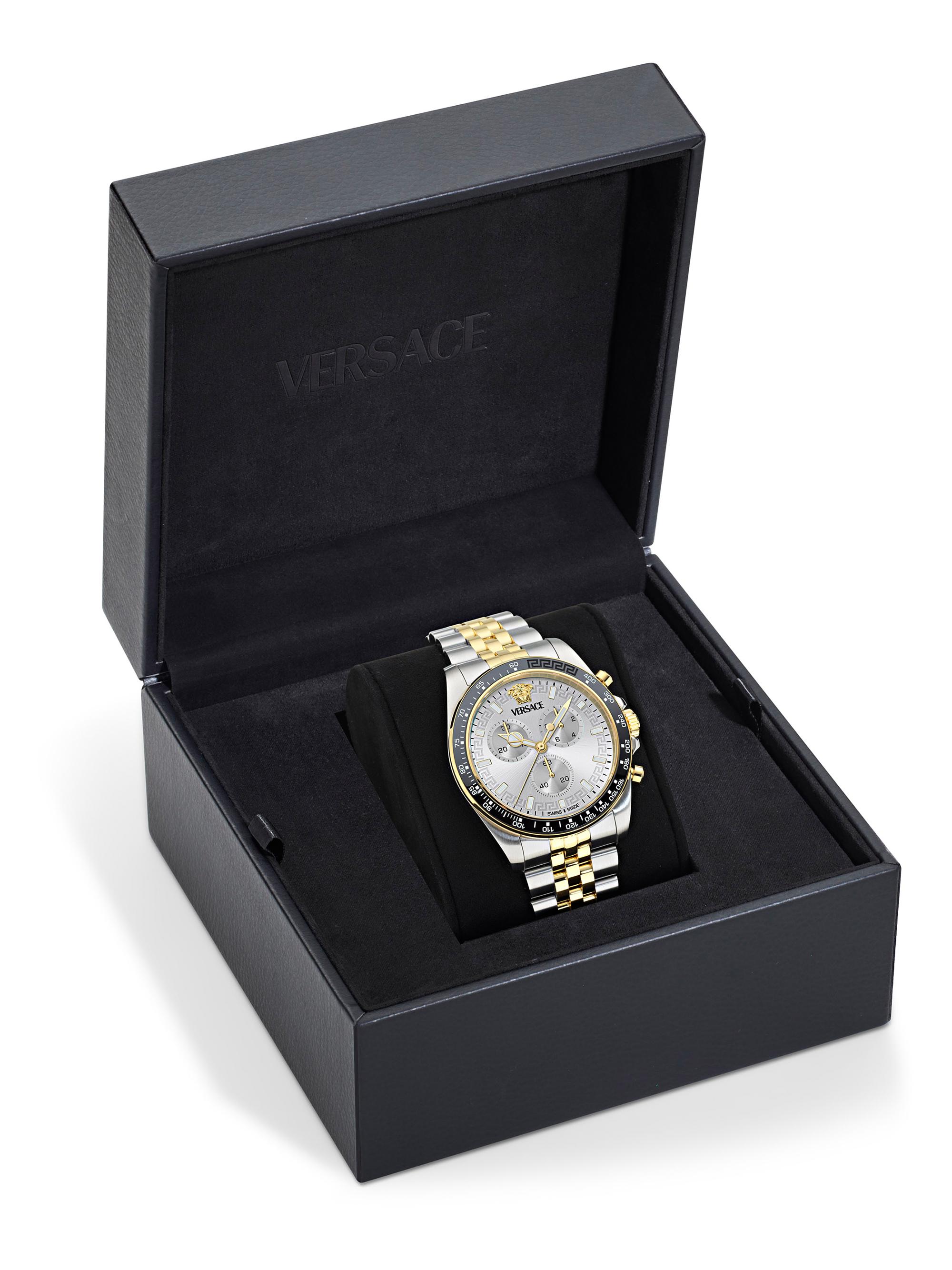 Versace Greca Chrono Wave Two-Tone Stainless-Steel Bracelet Watch