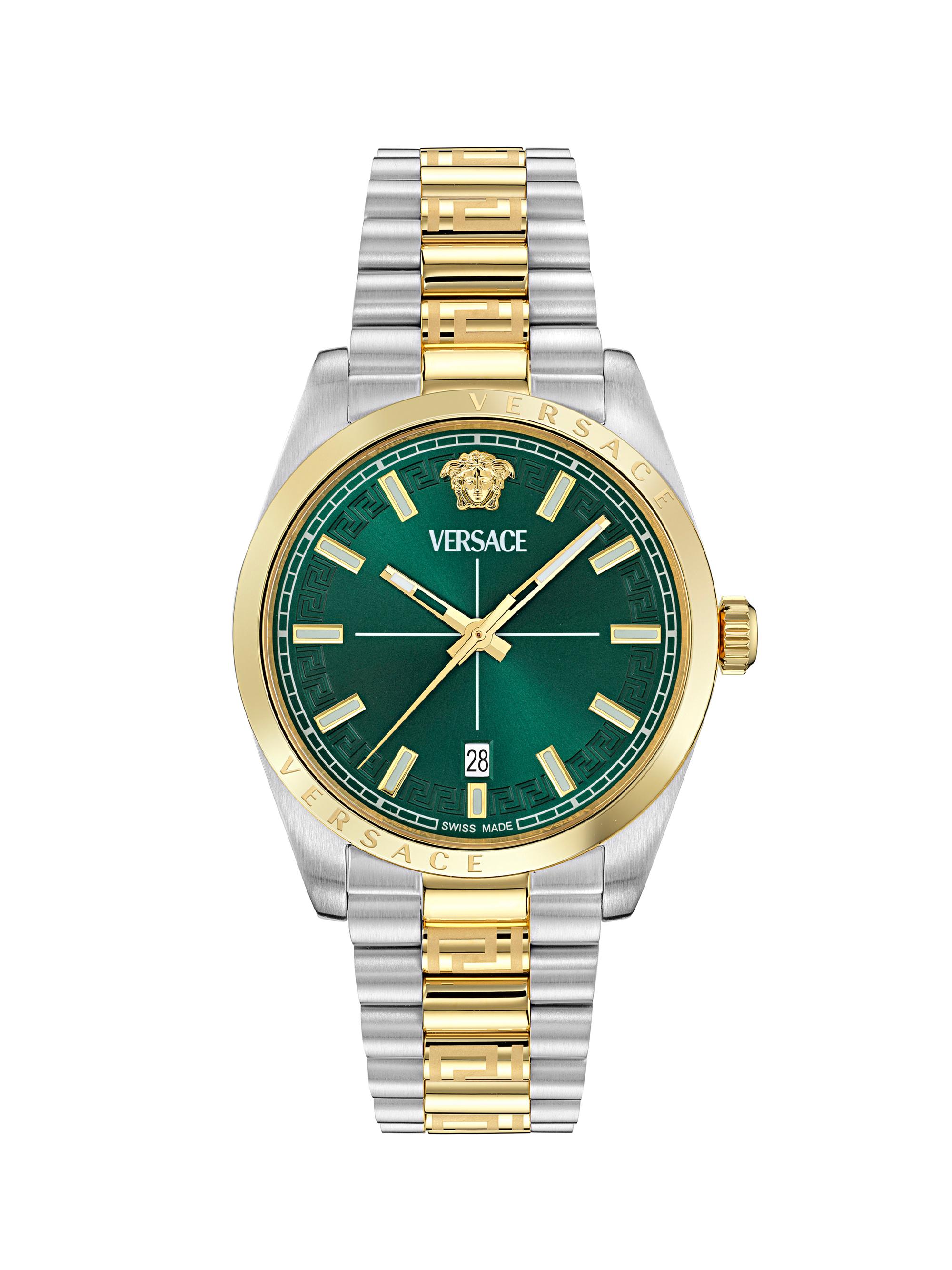Versace Greca Logo Diver Stainless Steel Bracelet Watch/43MM