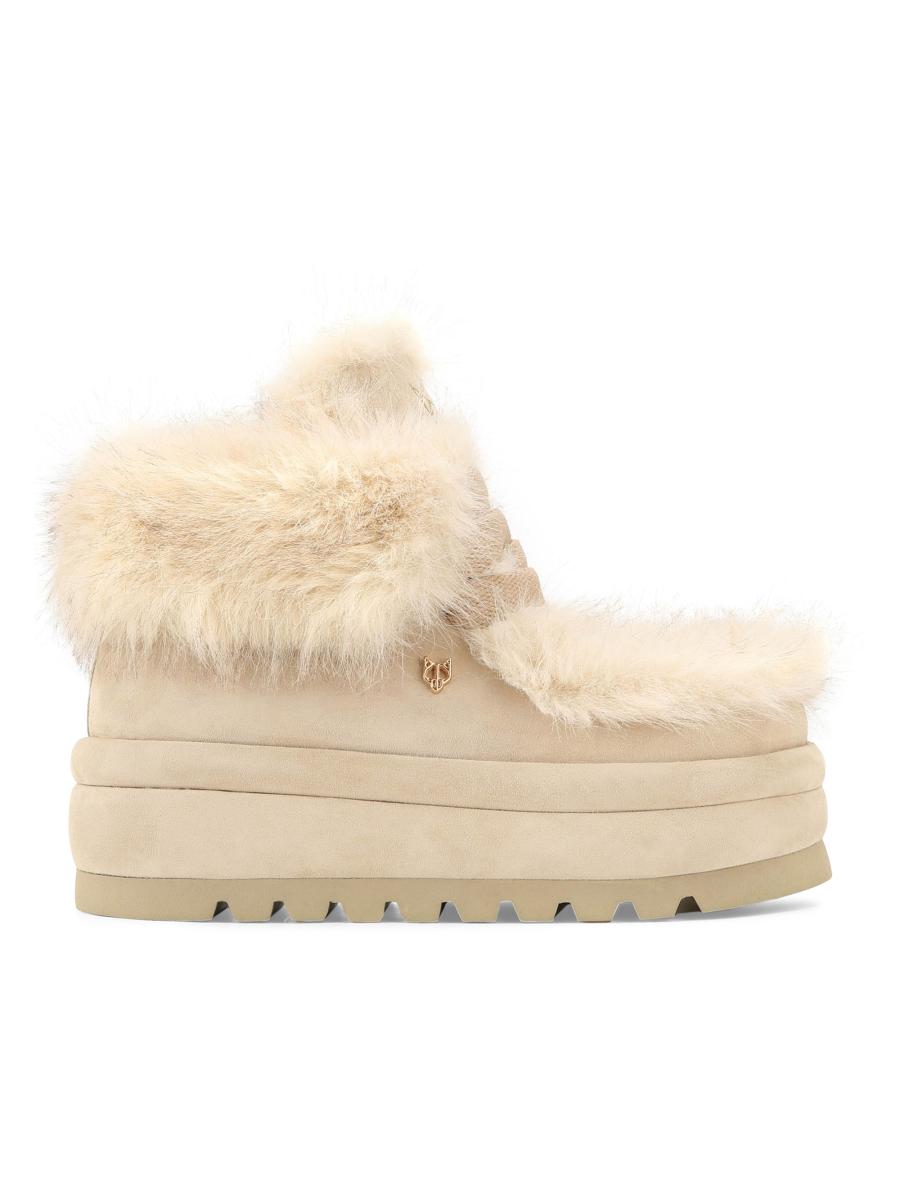 Naked Wolfe IVY SHEARLING サンダル ヒョウ柄 Naked Wolfe Ivy Leopard Print Shearling Platform Slipper