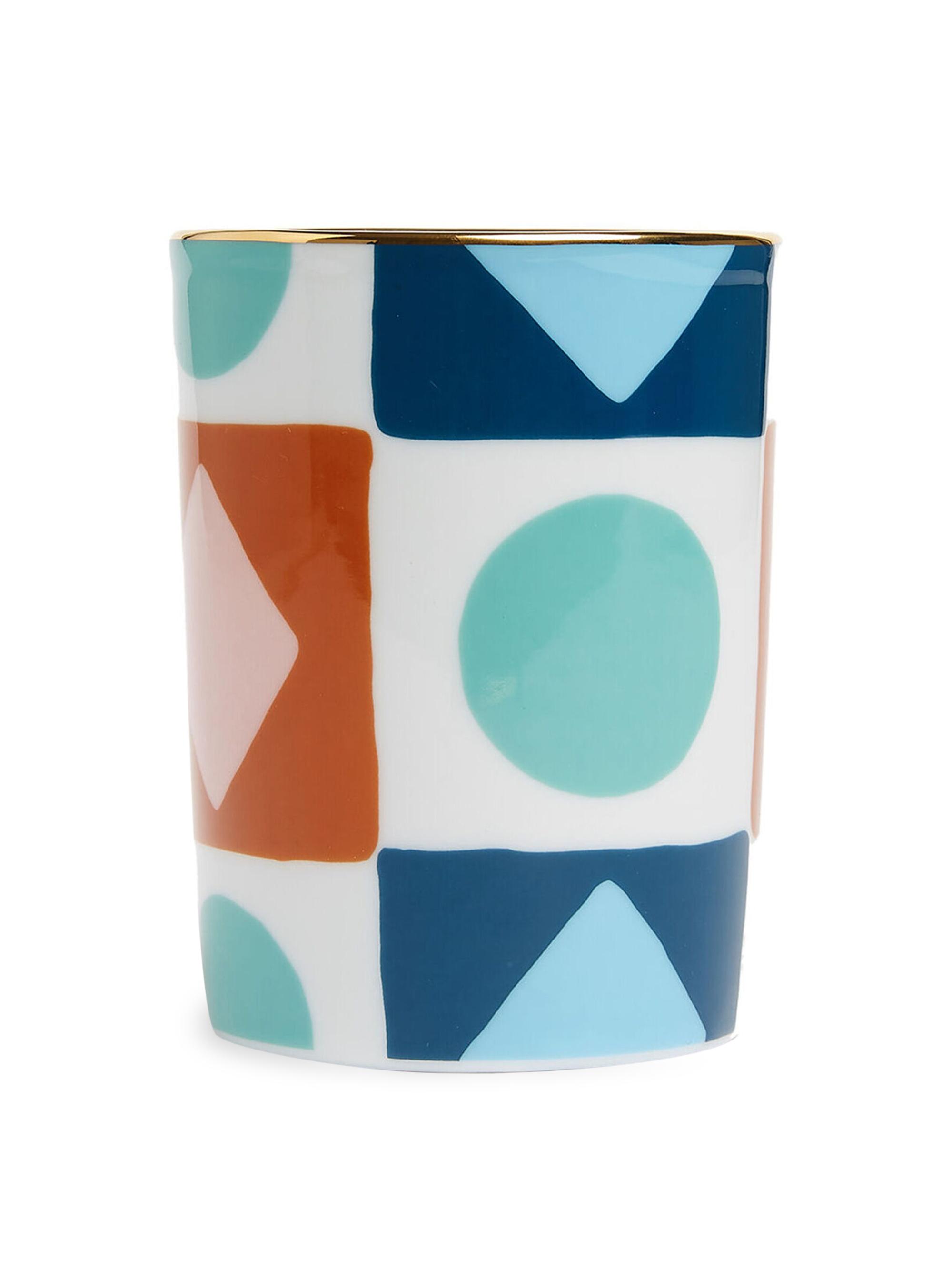 La DoubleJ Decorative Cup - Diamond Dots Turquoise