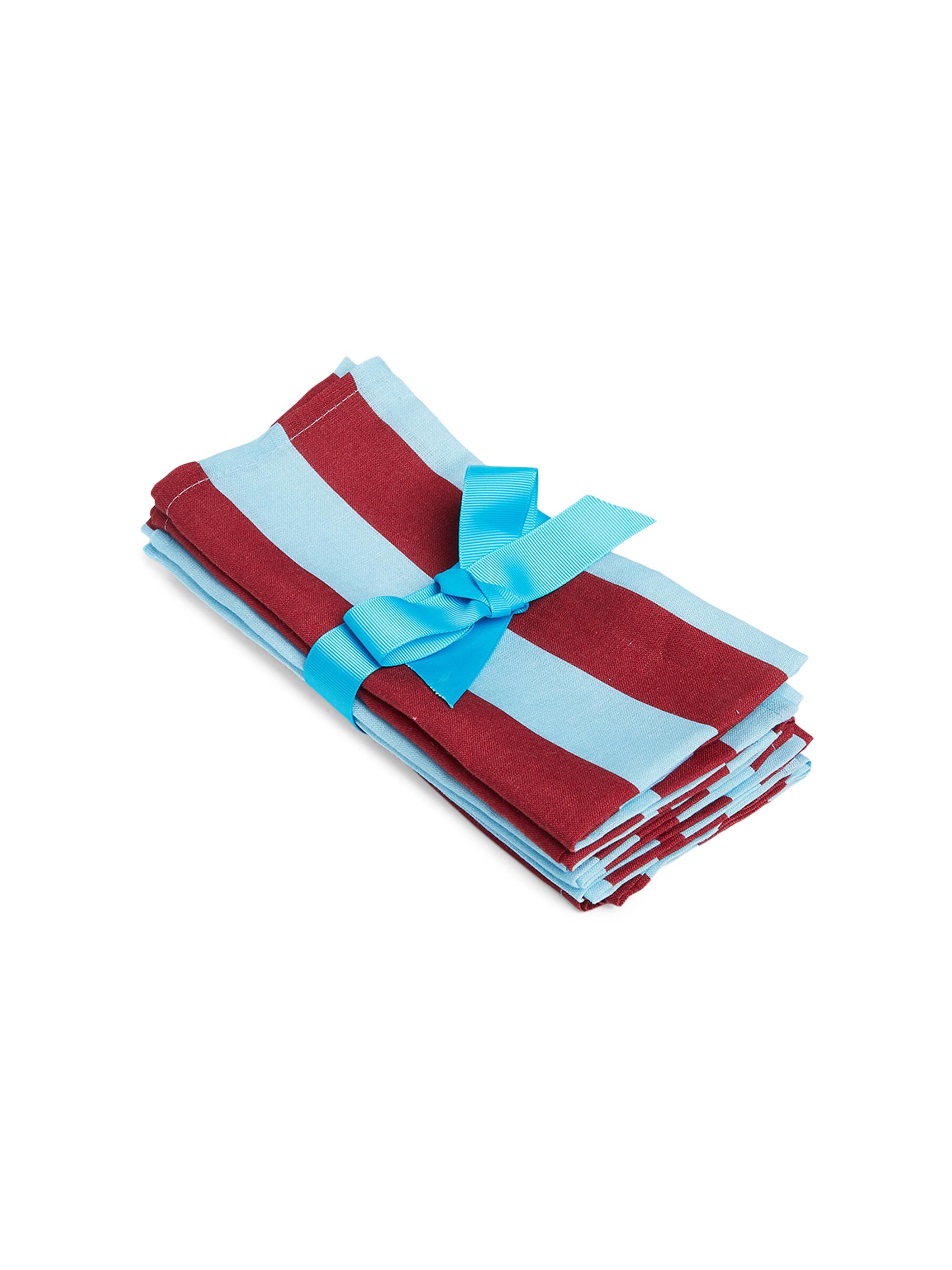 La DoubleJ Large Napkins Set of 6 (17.7''x 17.7'') - Riga Bordeaux