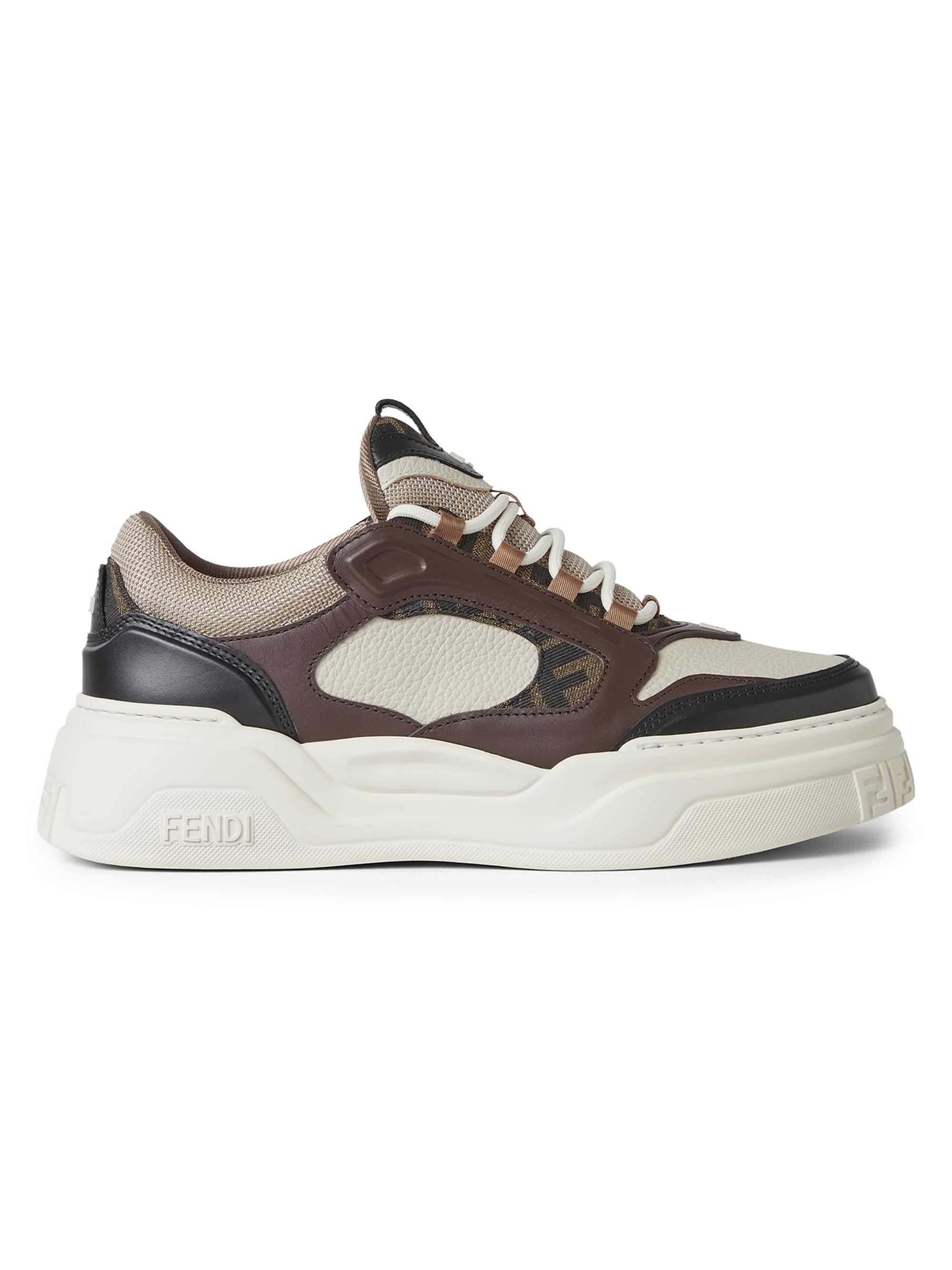 Fendi Men's Force Low-Top Sneakers - Nero Latte Beige