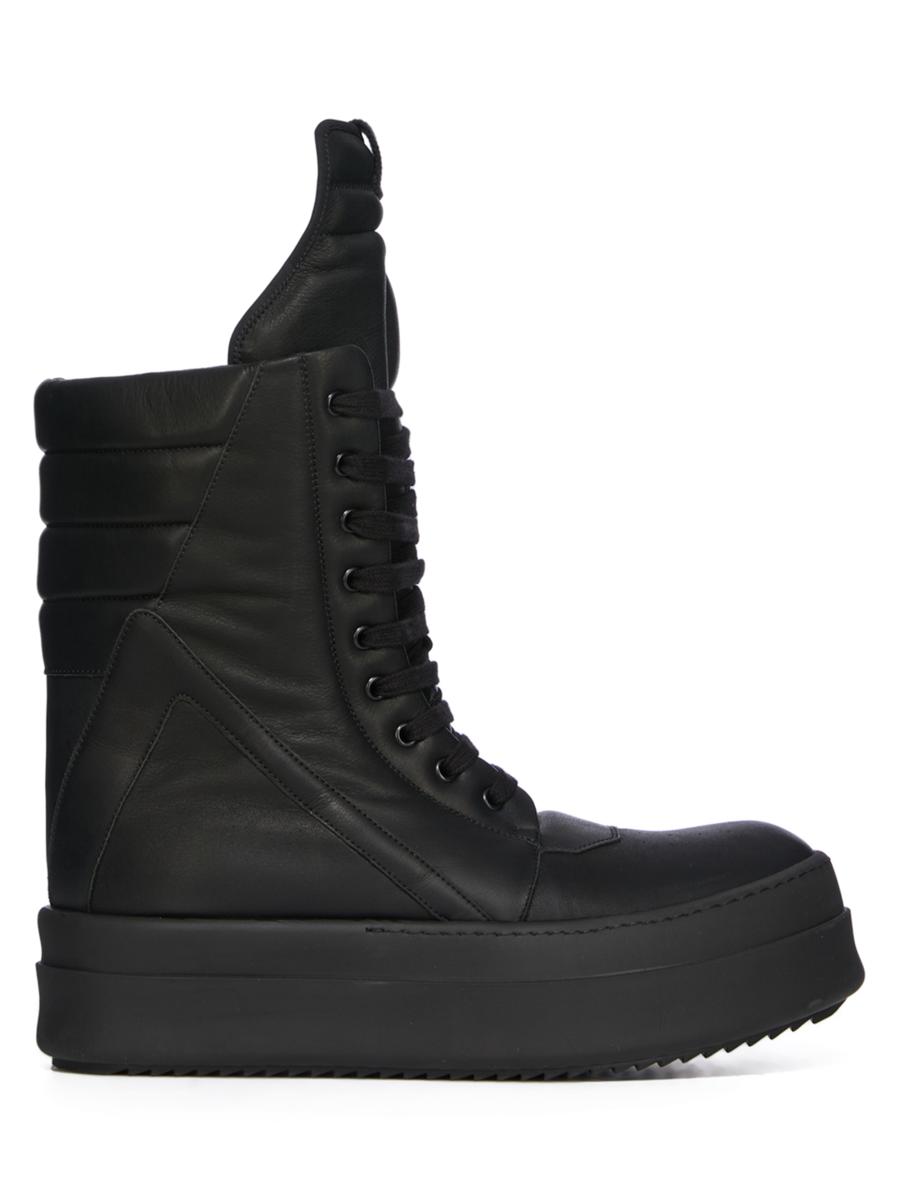 Rick Owens Mega Geobasket Leather High-Top Sneakers | Saks