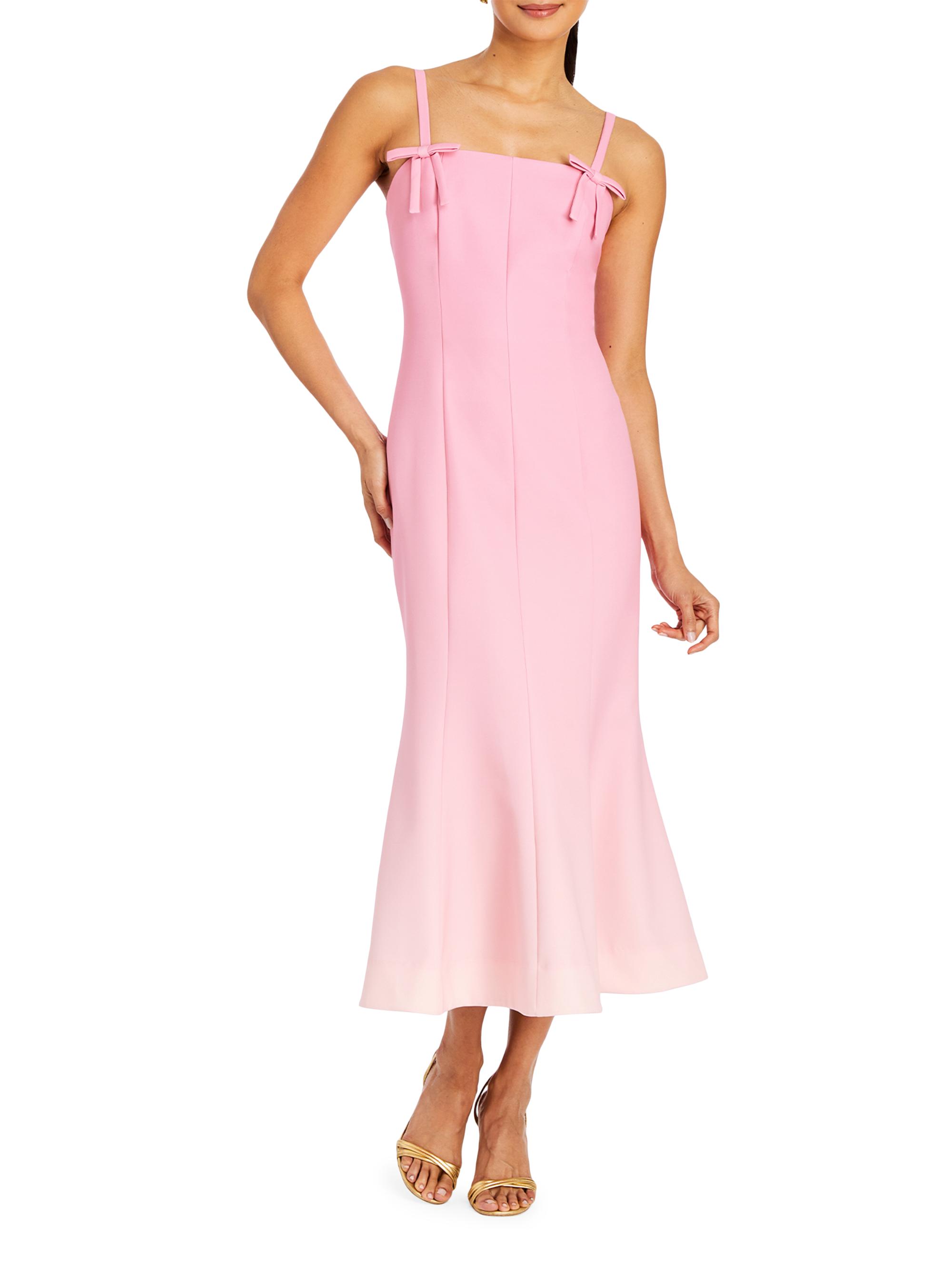 Mestiza New York Women's Calista Bow-Strap Trumpet-Hem Cocktail Dress - Pink Ombre