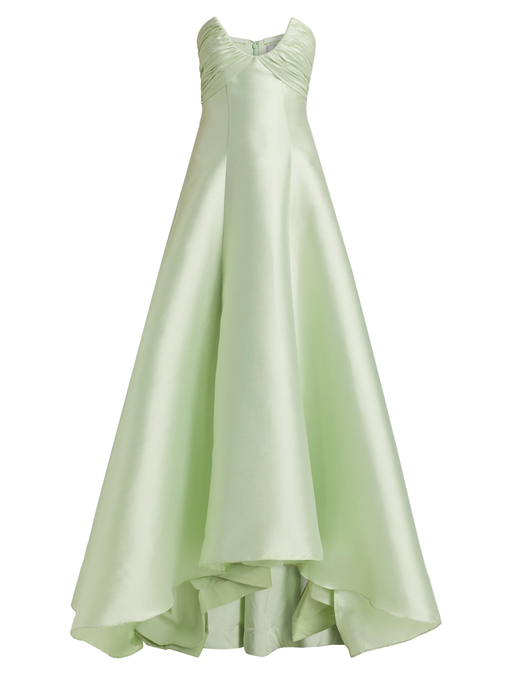 Badgley Mischka Women's Pebble Gazar Strapless Gown - Spearmint