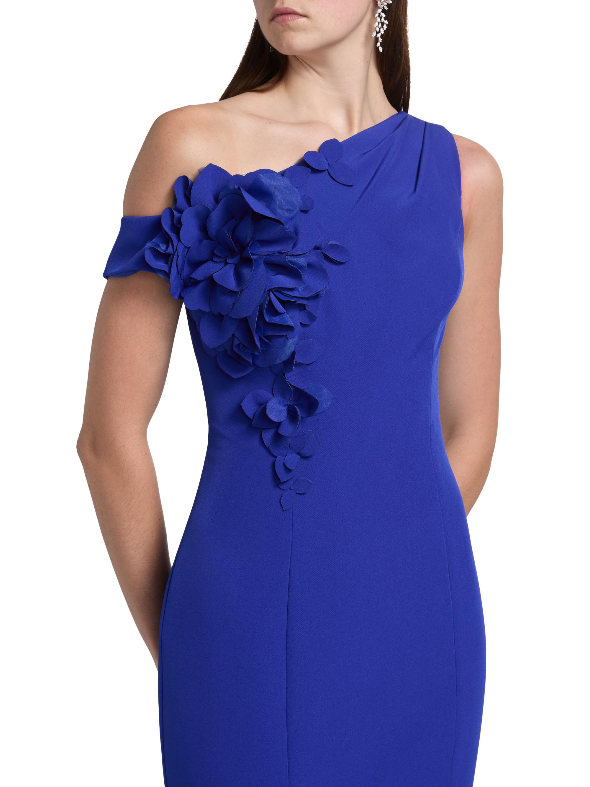 Teri Jon by Rickie Freeman Ruffled One-Shoulder Gown | Saks Fifth