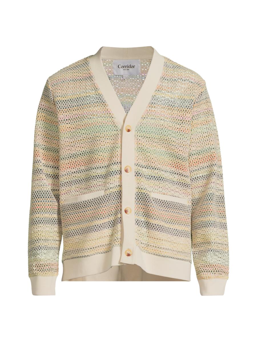 Corridor Resonance Rainbow Mesh Cardigan | Saks Fifth Avenue