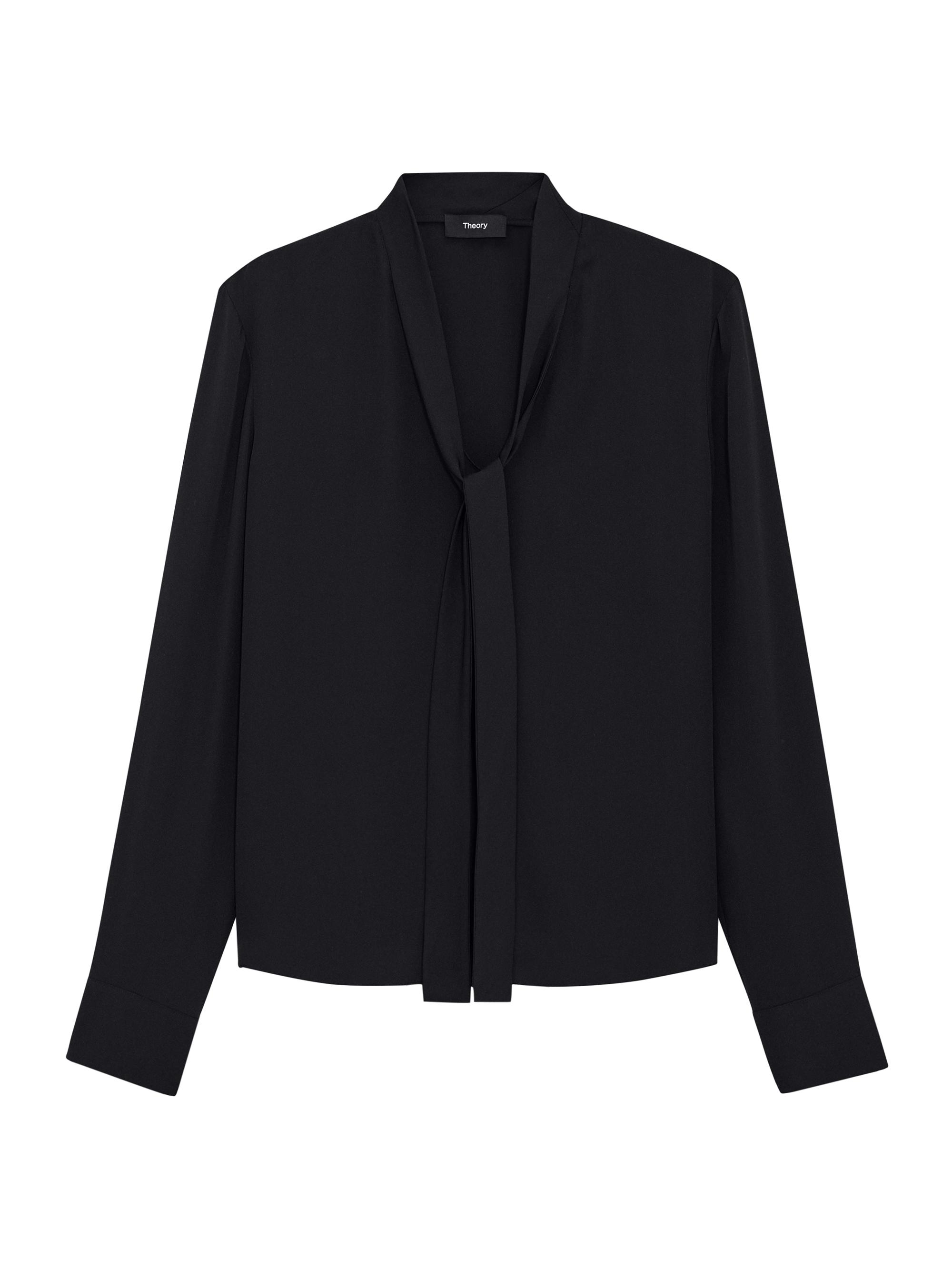 Theory Silk Tie-Neck Blouse | Saks Fifth Avenue