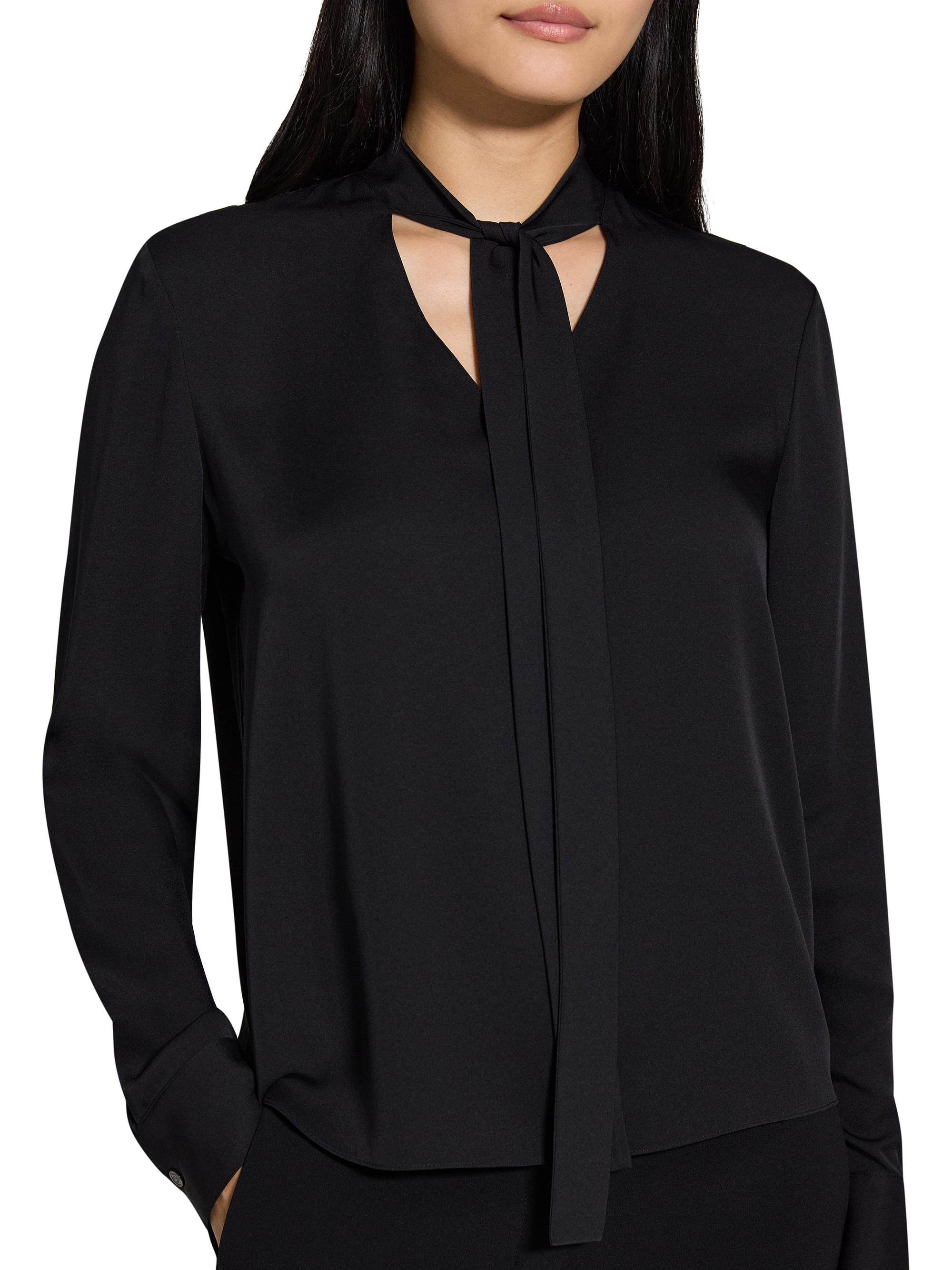 Theory Silk Tie-Neck Blouse | Saks Fifth Avenue