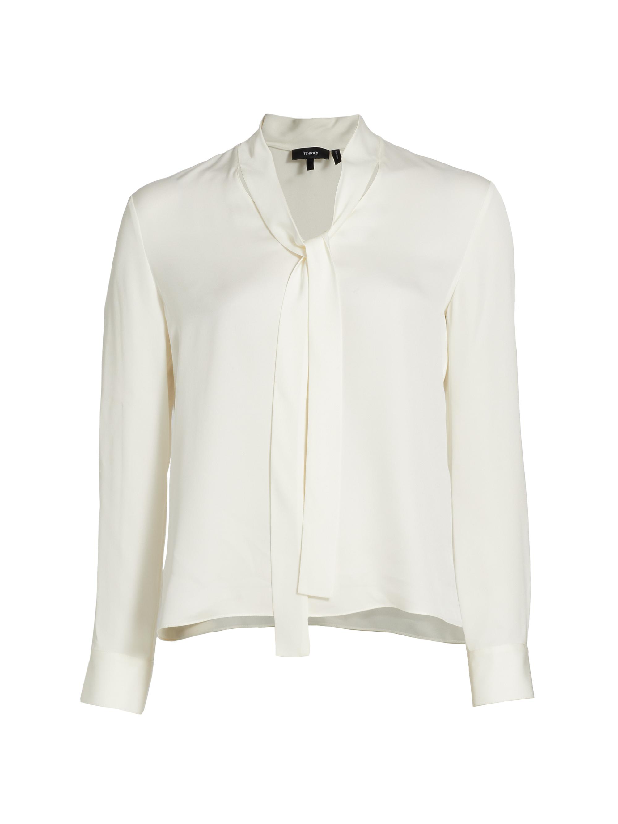 Theory Sunaya Silk Blouse | Saks Fifth Avenue