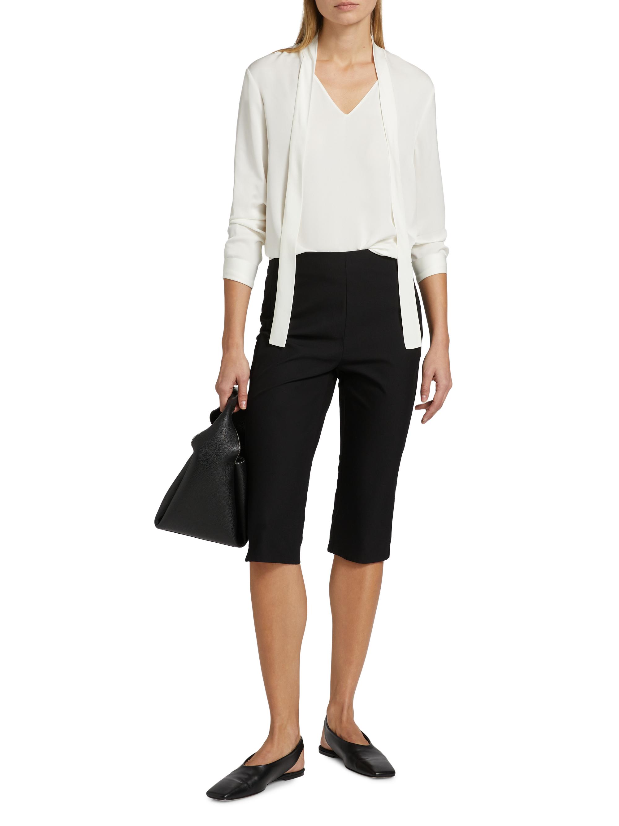 Theory Silk Tie-Neck Blouse | Saks Fifth Avenue