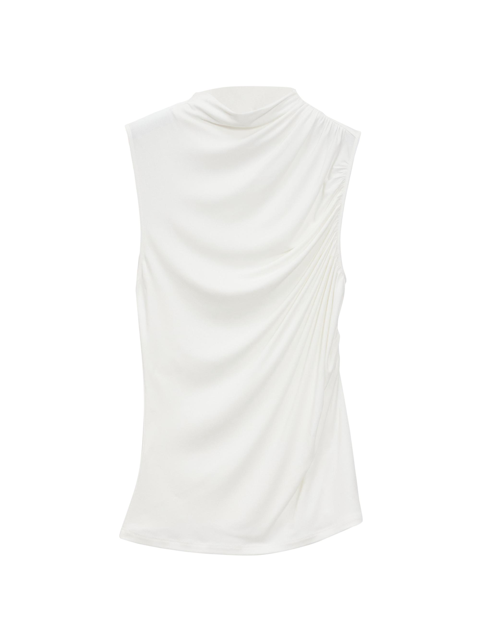 Theory Women's Stretch Viscose Draped Top - Black