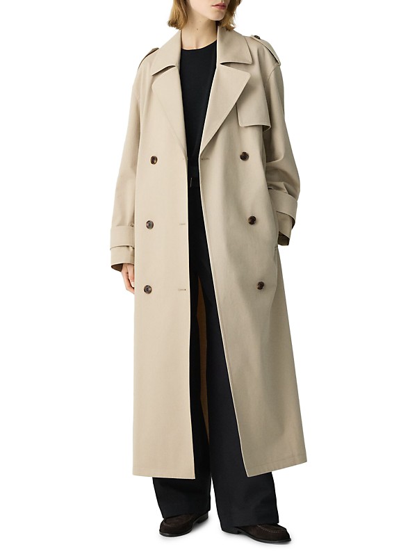 Shop Theory Cotton Oversized Double-Breasted Trench Coat Shop Theory Cotton Oversized Double-Breasted Trench Coat