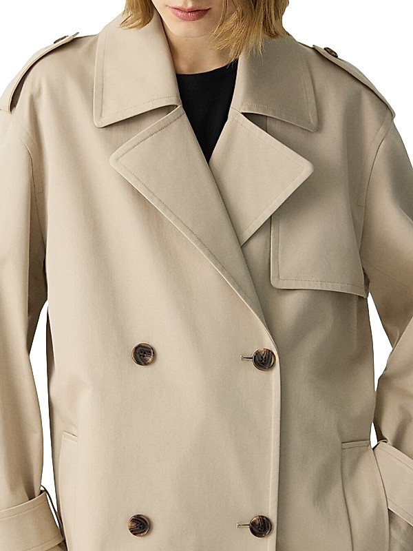 Shop Theory Cotton Oversized Double-Breasted Trench Coat Shop Theory Cotton Oversized Double-Breasted Trench Coat