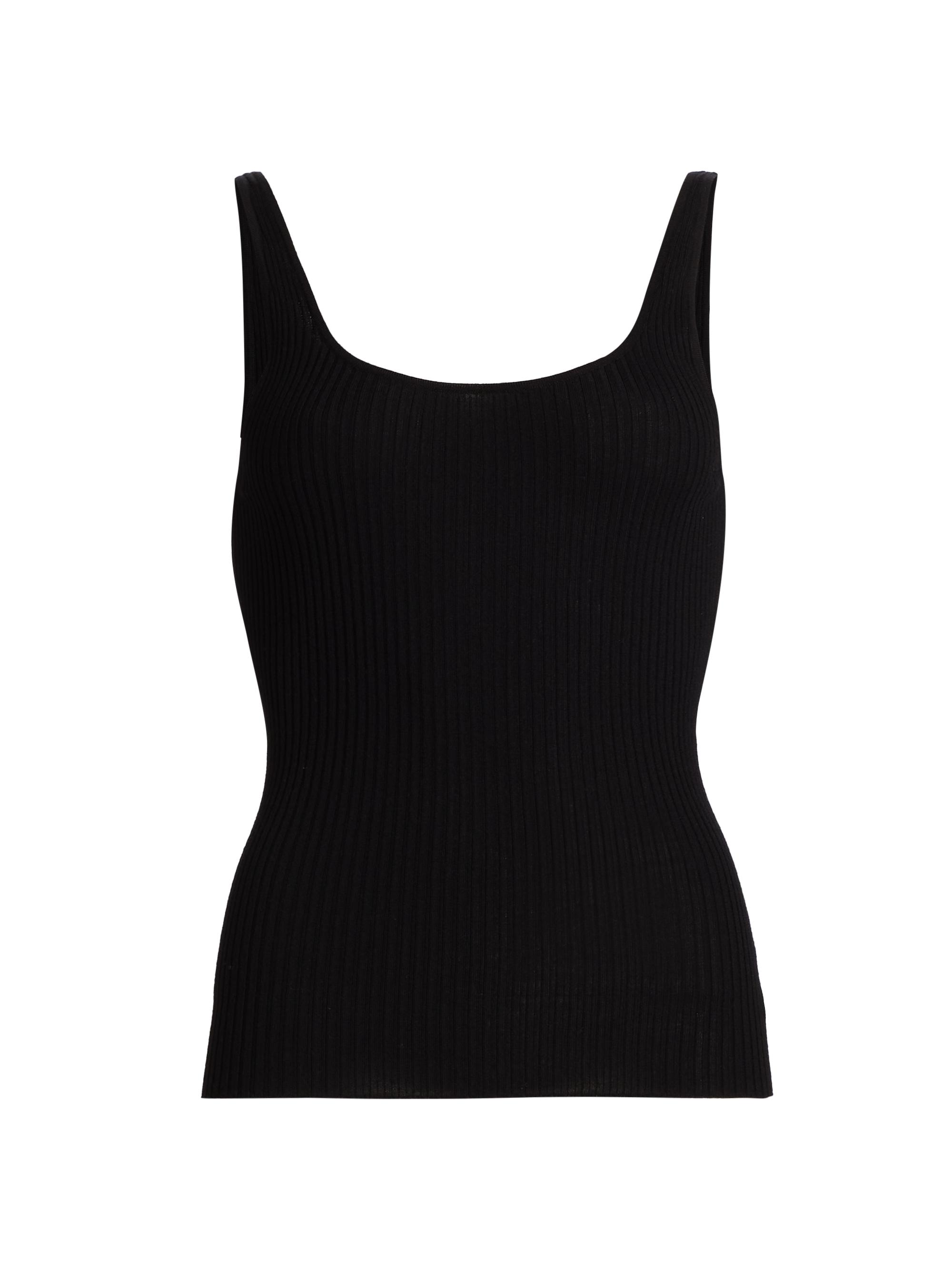Theory Women's Merino Rib-Knit Fitted Tank - Black