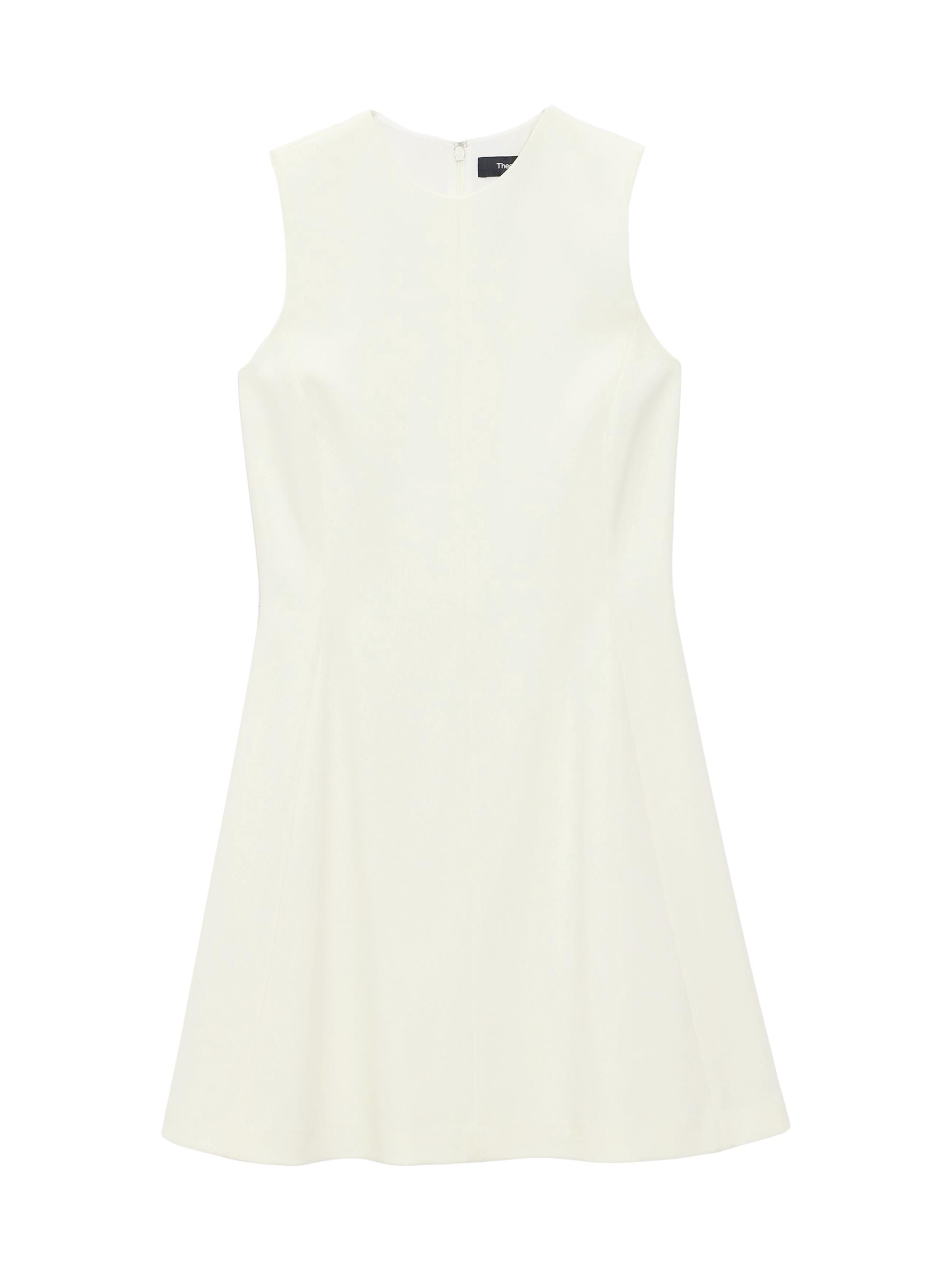 Theory Women's Crêpe Sleeveless Flare Minidress - Rice