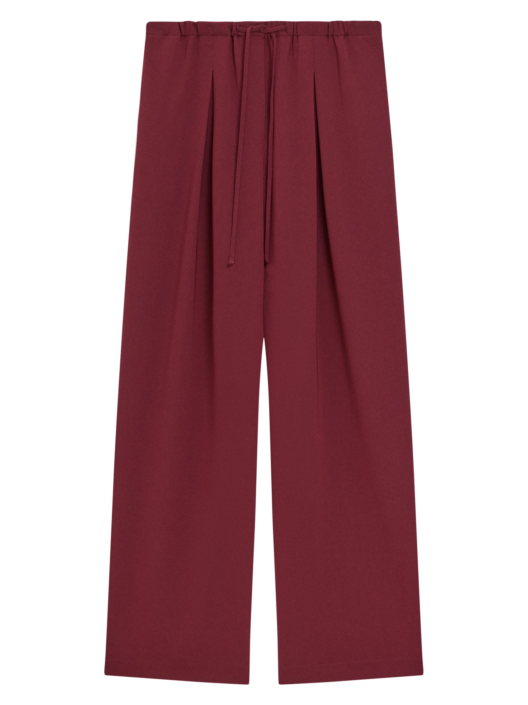 Theory Women's Pleated Crêpe Casual Pants - Grenache