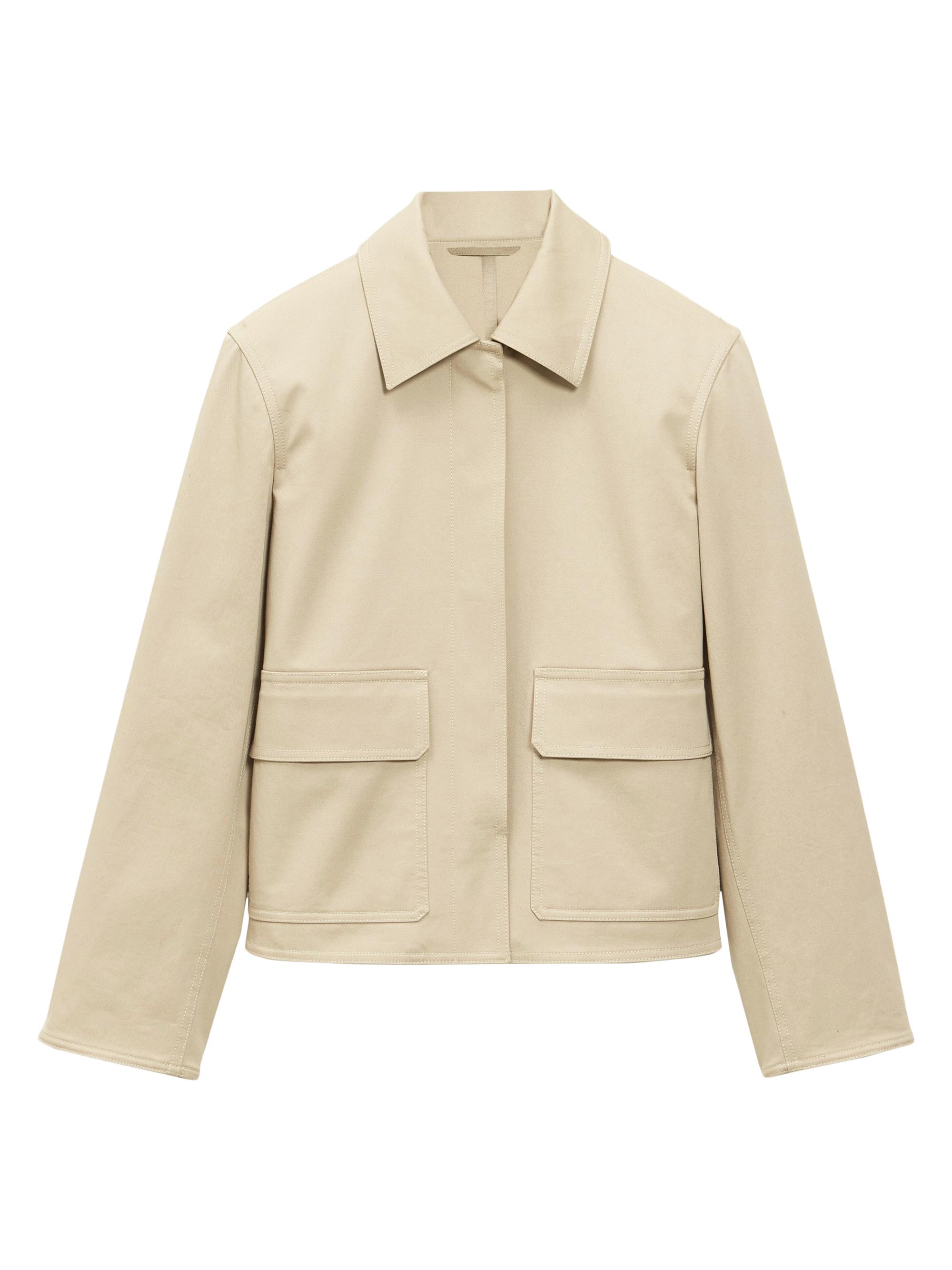 Theory Women's Cotton Boxy Patch Jacket - Soft Taupe