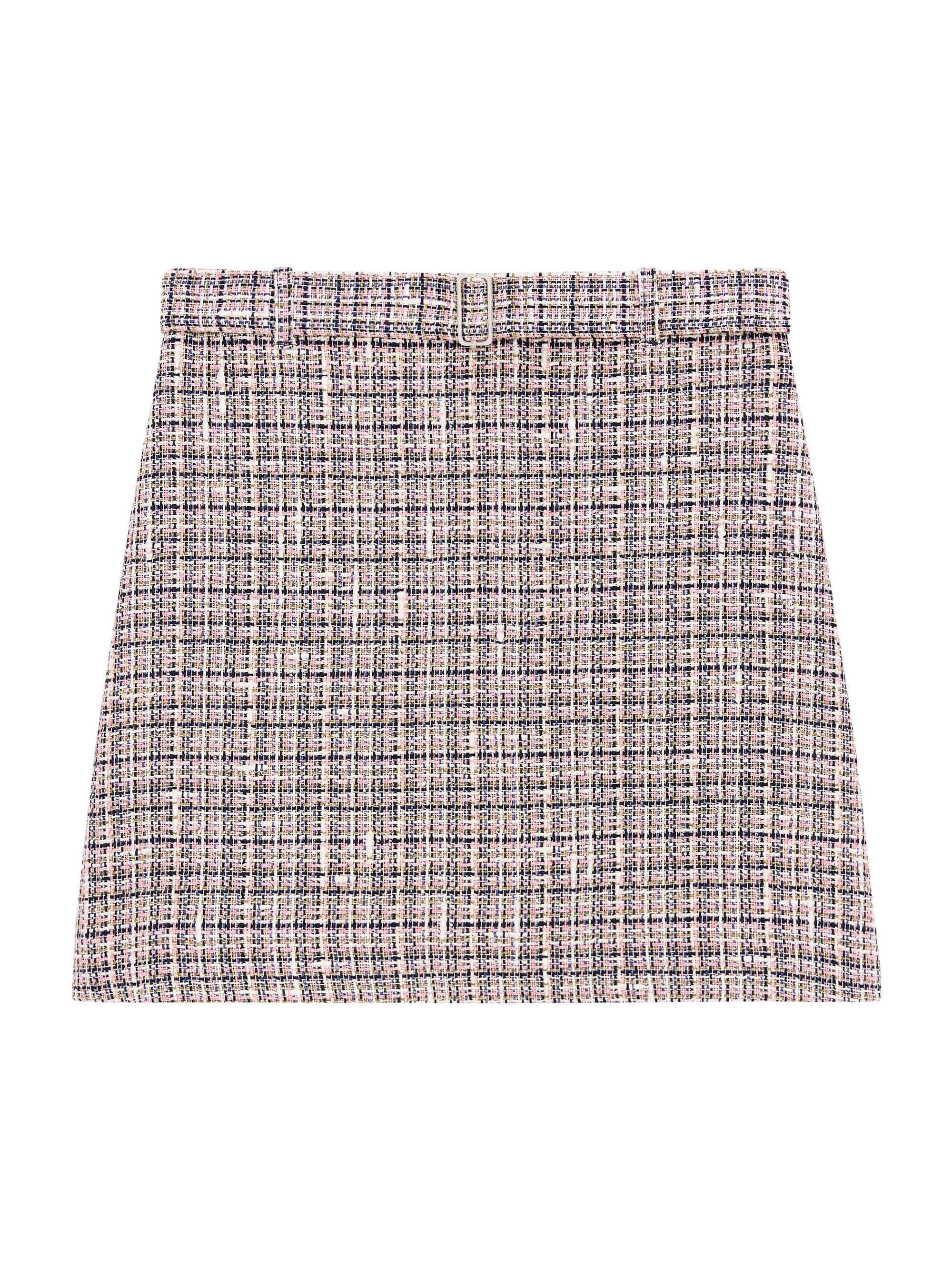 Theory Women's Belted A-Line Miniskirt - Pink Multi