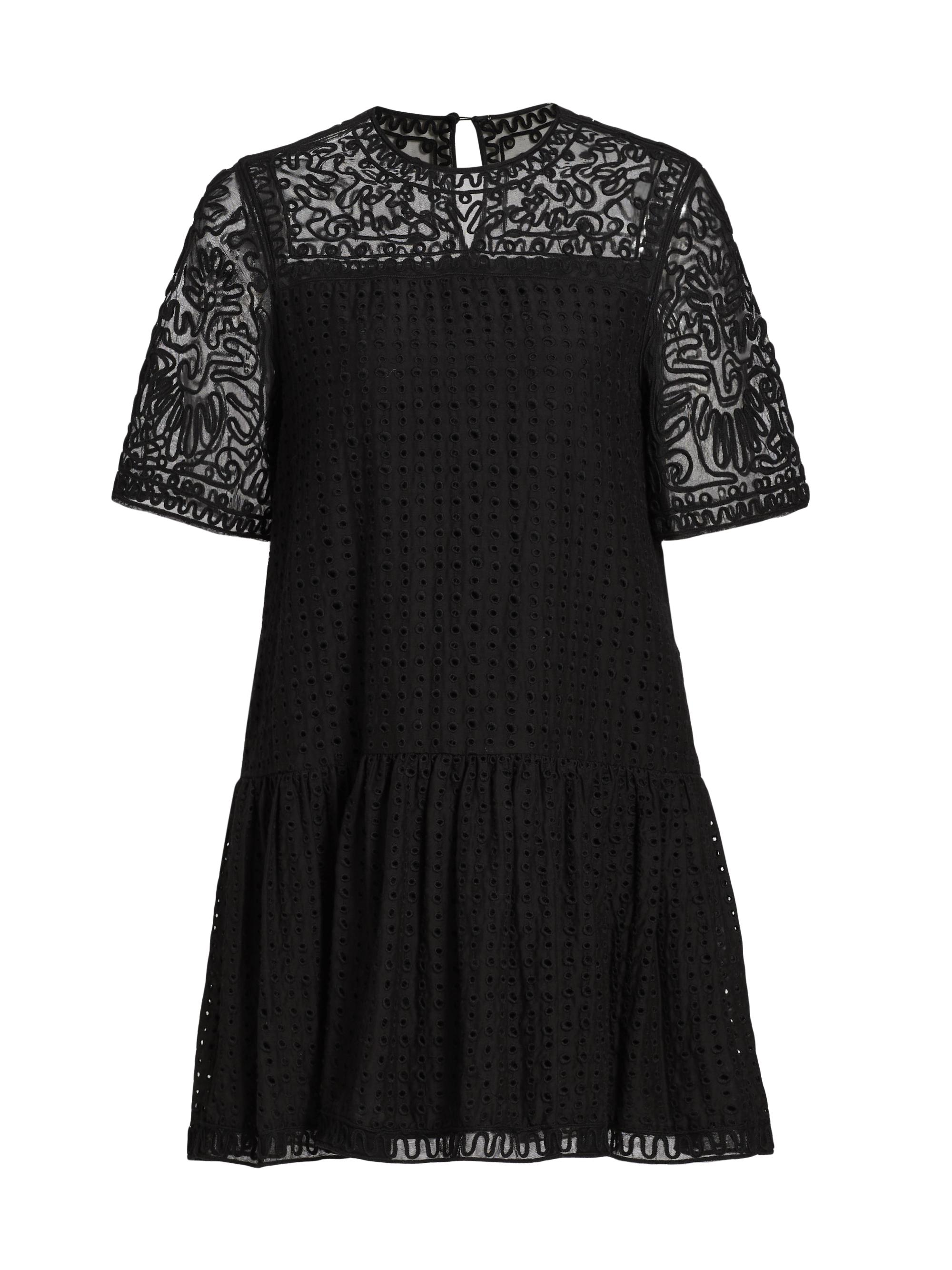 Ulla Johnson Women's Gabi Embroidered Mini Shift Dress -