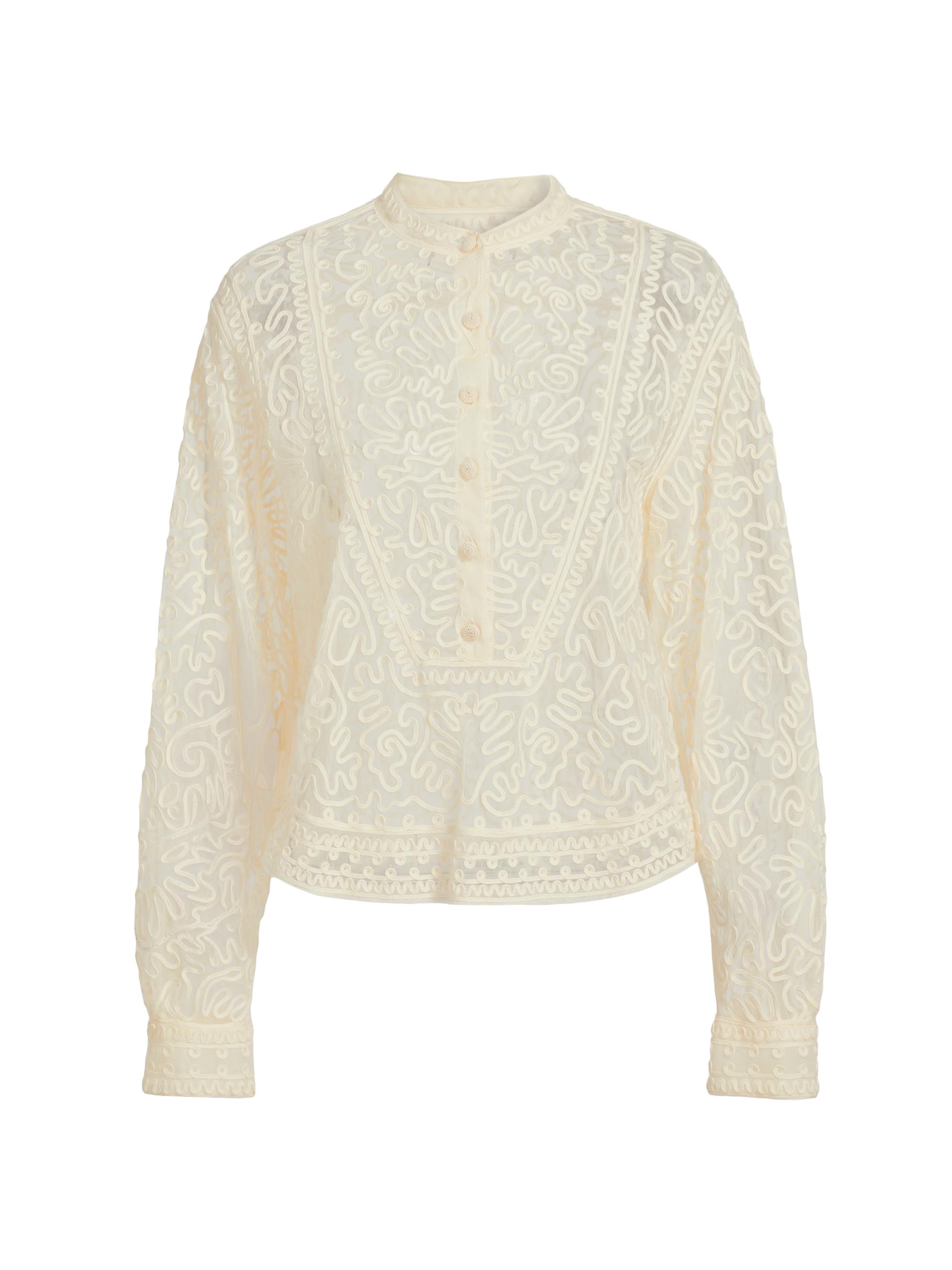 Ulla Johnson Women's Esme Corded Tulle Blouse -