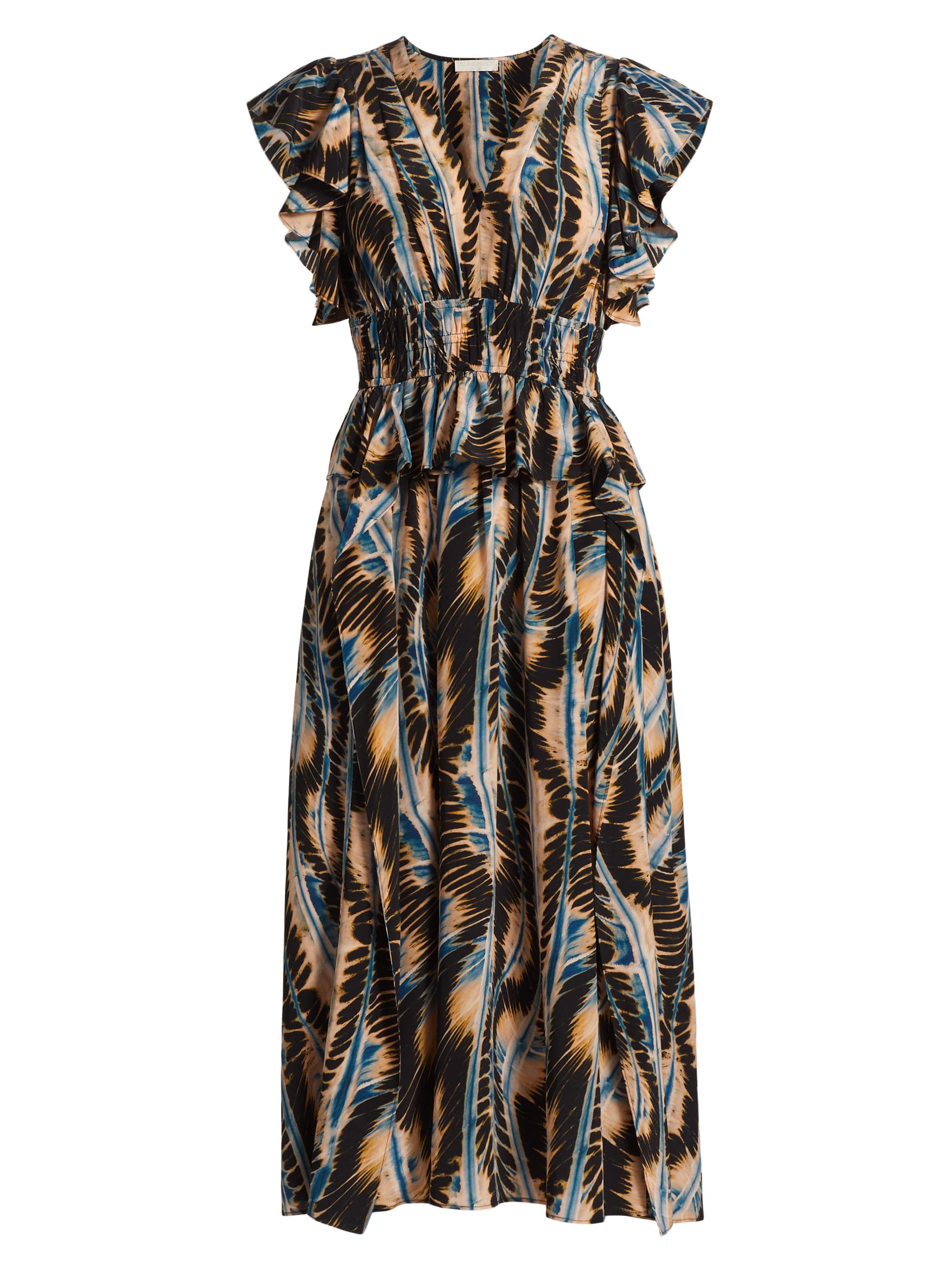 Ulla Johnson Brielle Silk Midi-Dress Saks Fifth Avenue