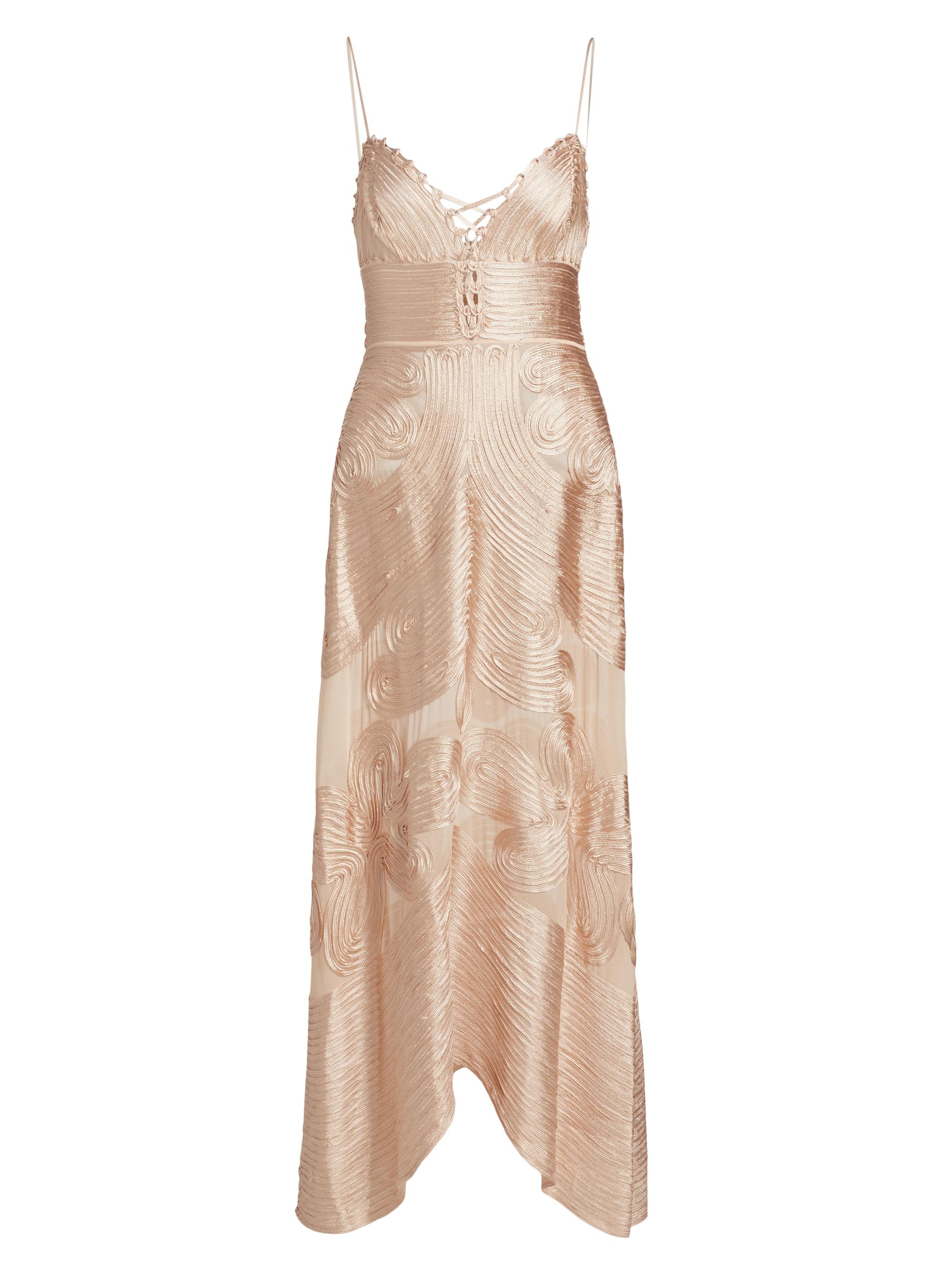 Ulla Johnson Women's Vesna Embroidered Silk Georgette Midi-Dress - Peony