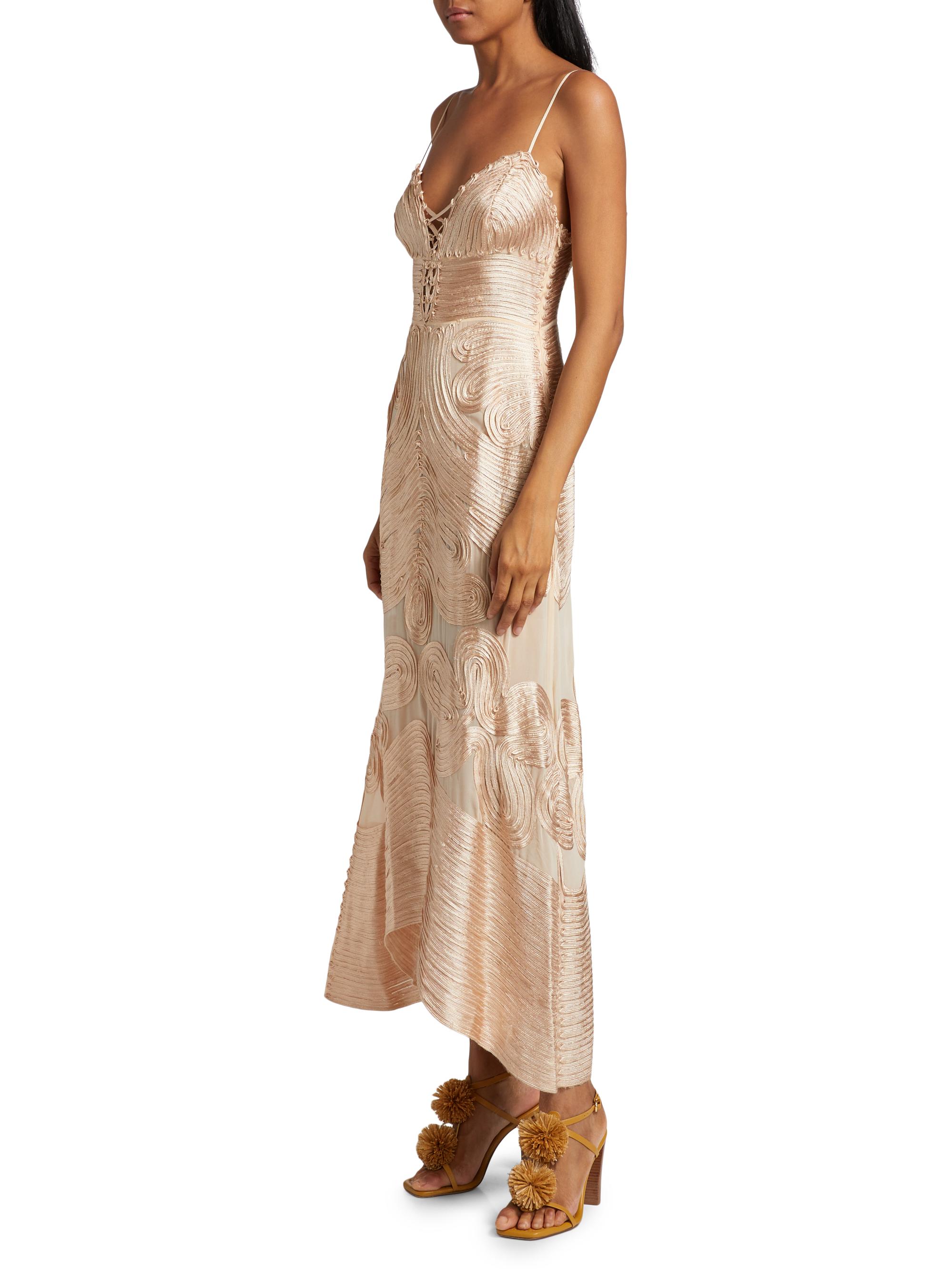 Ulla Johnson Vesna Embroidered Silk Georgette Midi-Dress