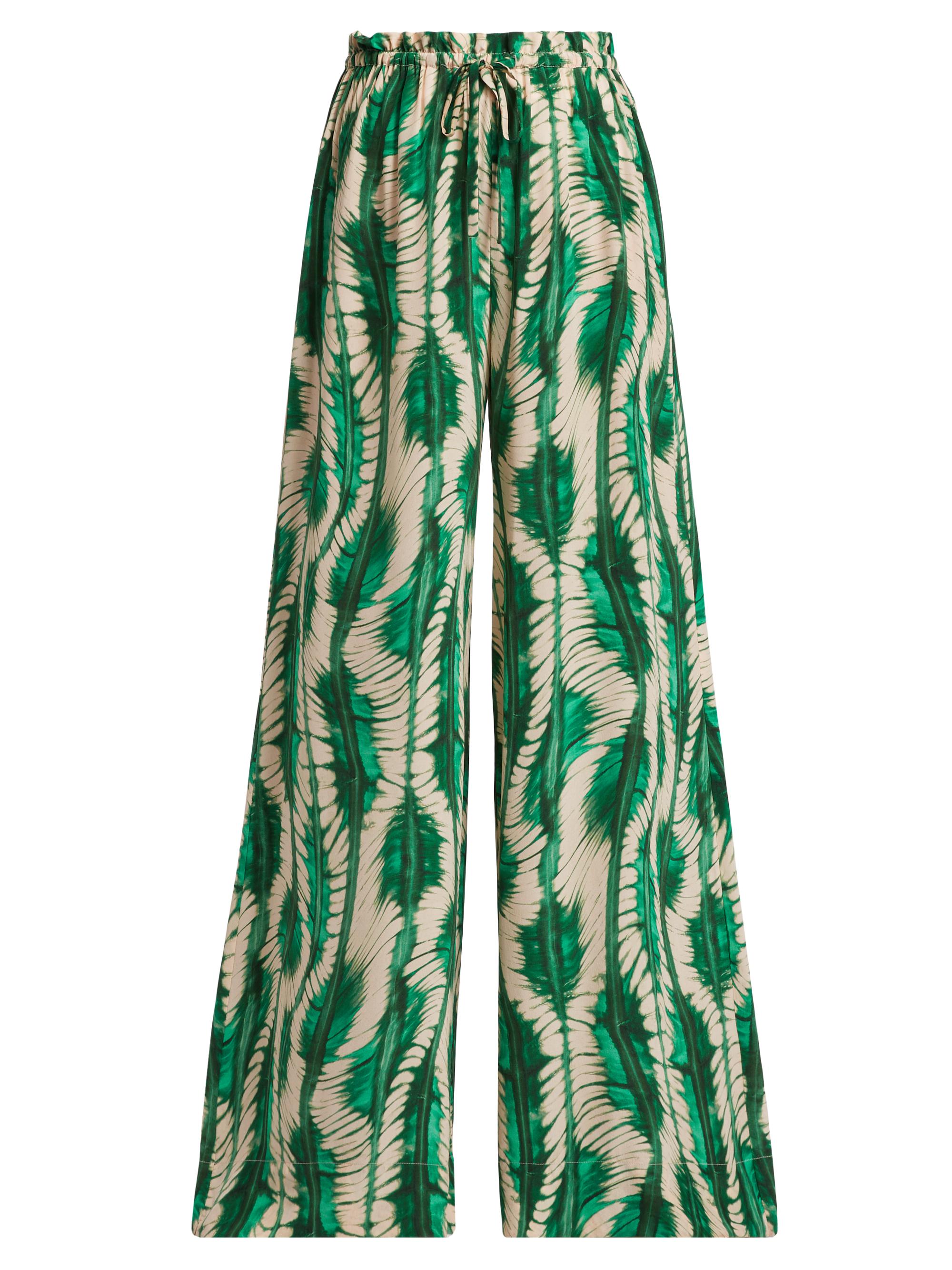 Ulla Johnson Women's Sawyer Silk Wide-Leg Pants - Acacia