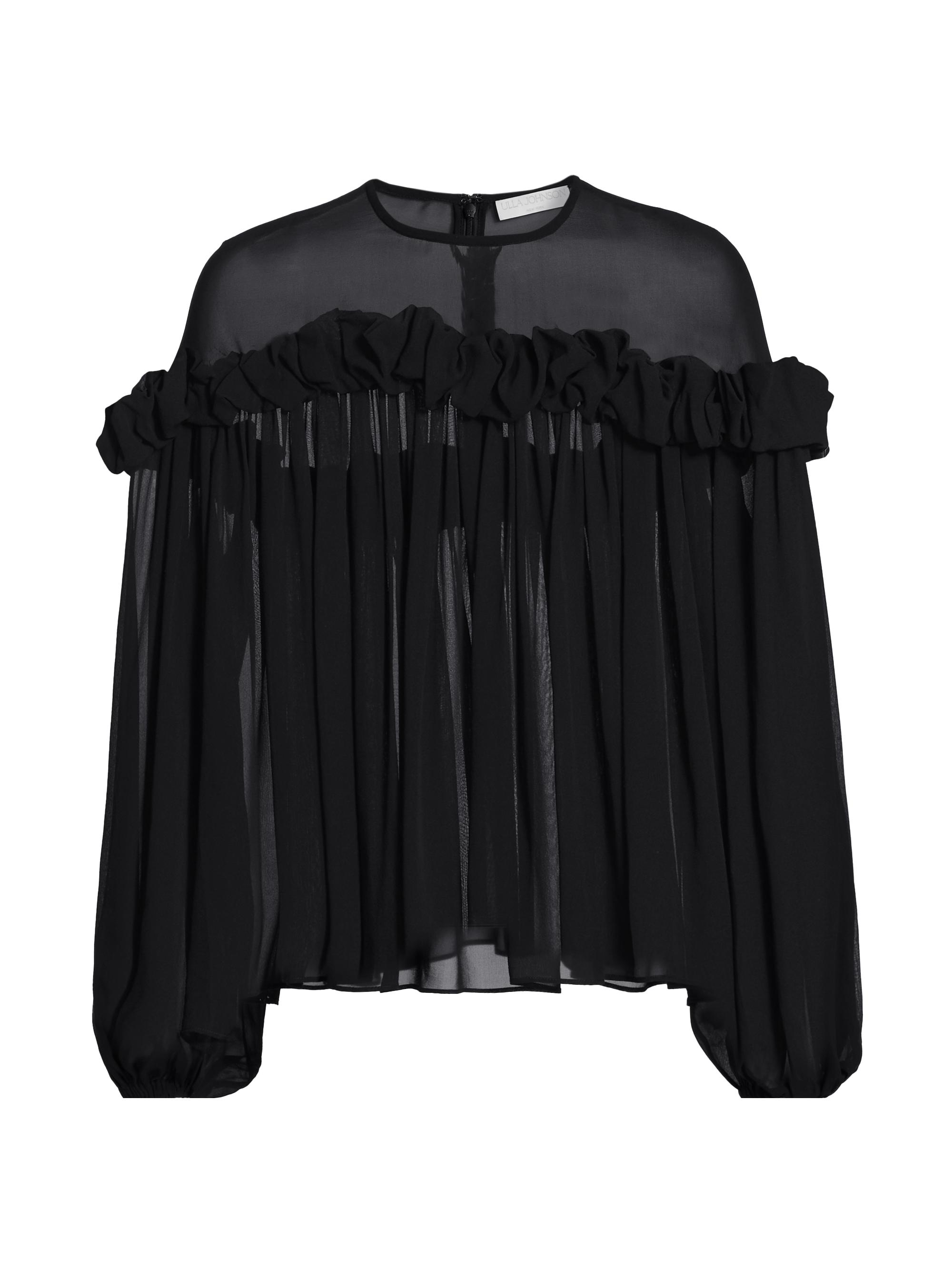 Ulla Johnson Women's Peggy Silk Georgette Blouse - Noir