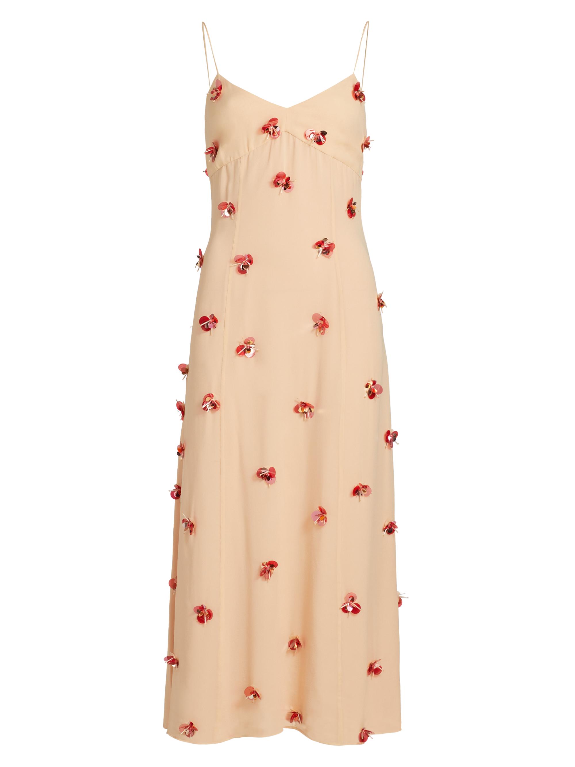 Ulla Johnson Women's Eve Mini Floral Shibori Silk Midi-Dress - Peony