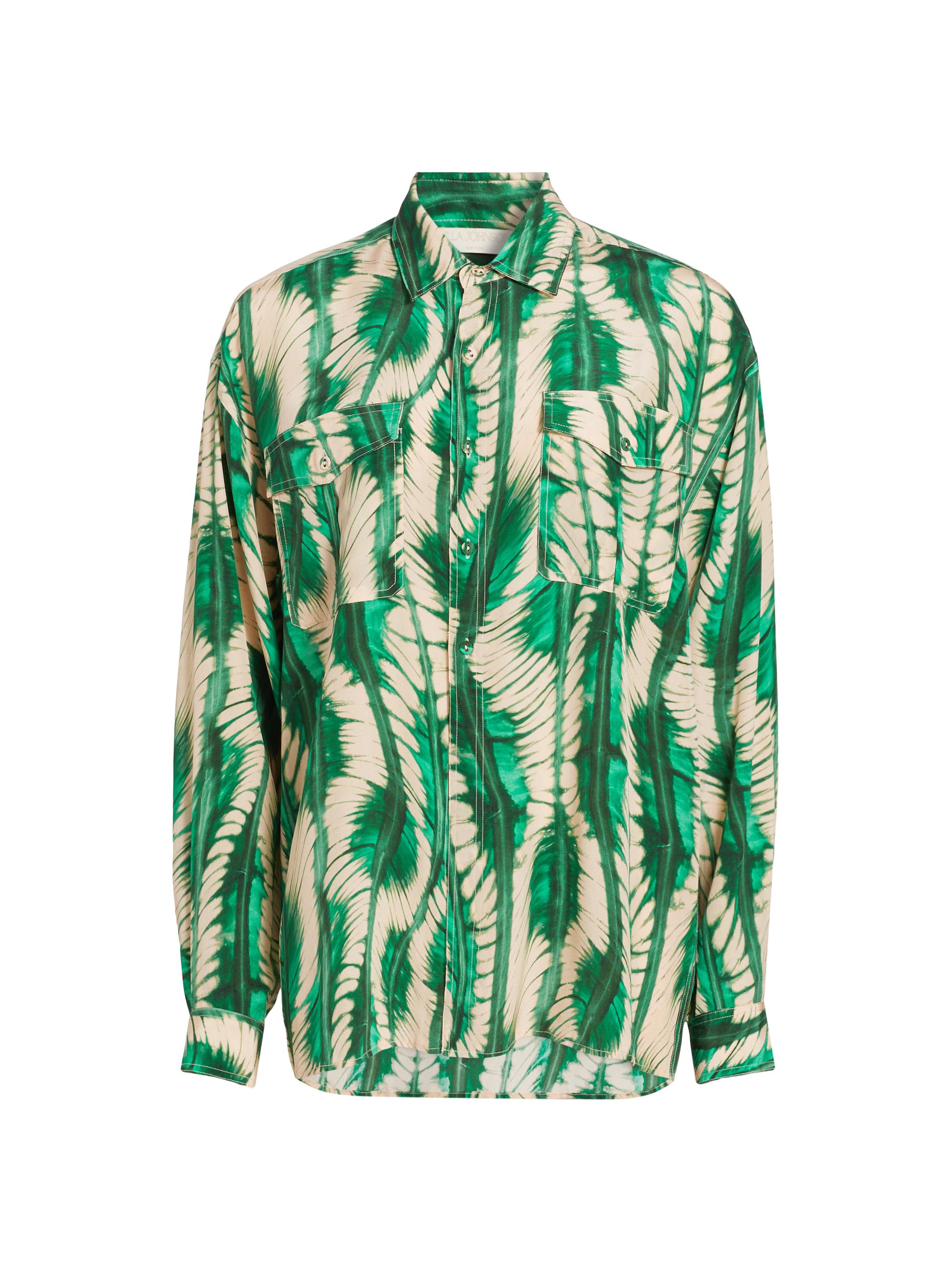 Ulla Johnson Women's Soren Printed Silk Shirt - Acacia