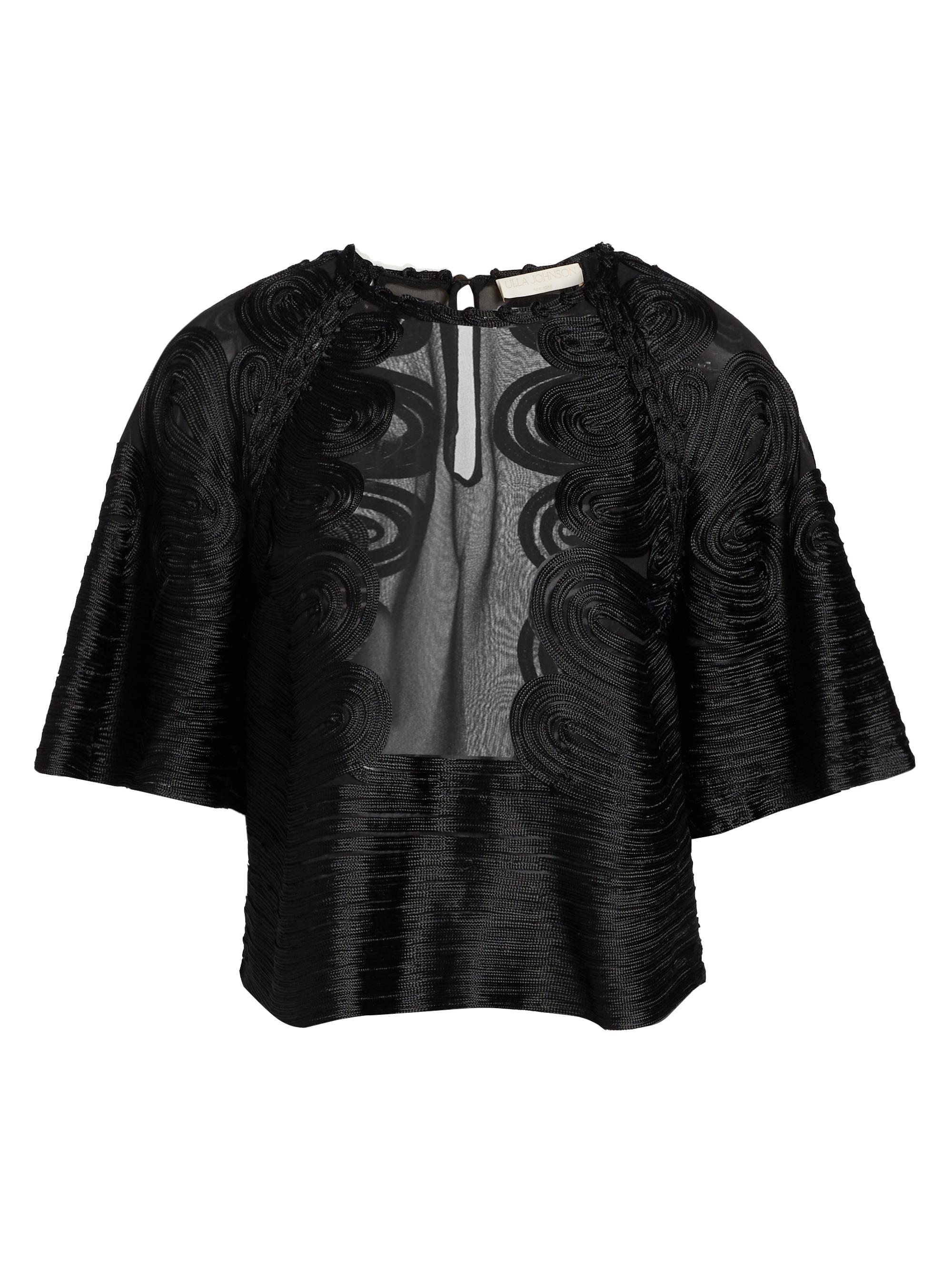 Ulla Johnson Women's Marlo Silk Georgette Top - Noir