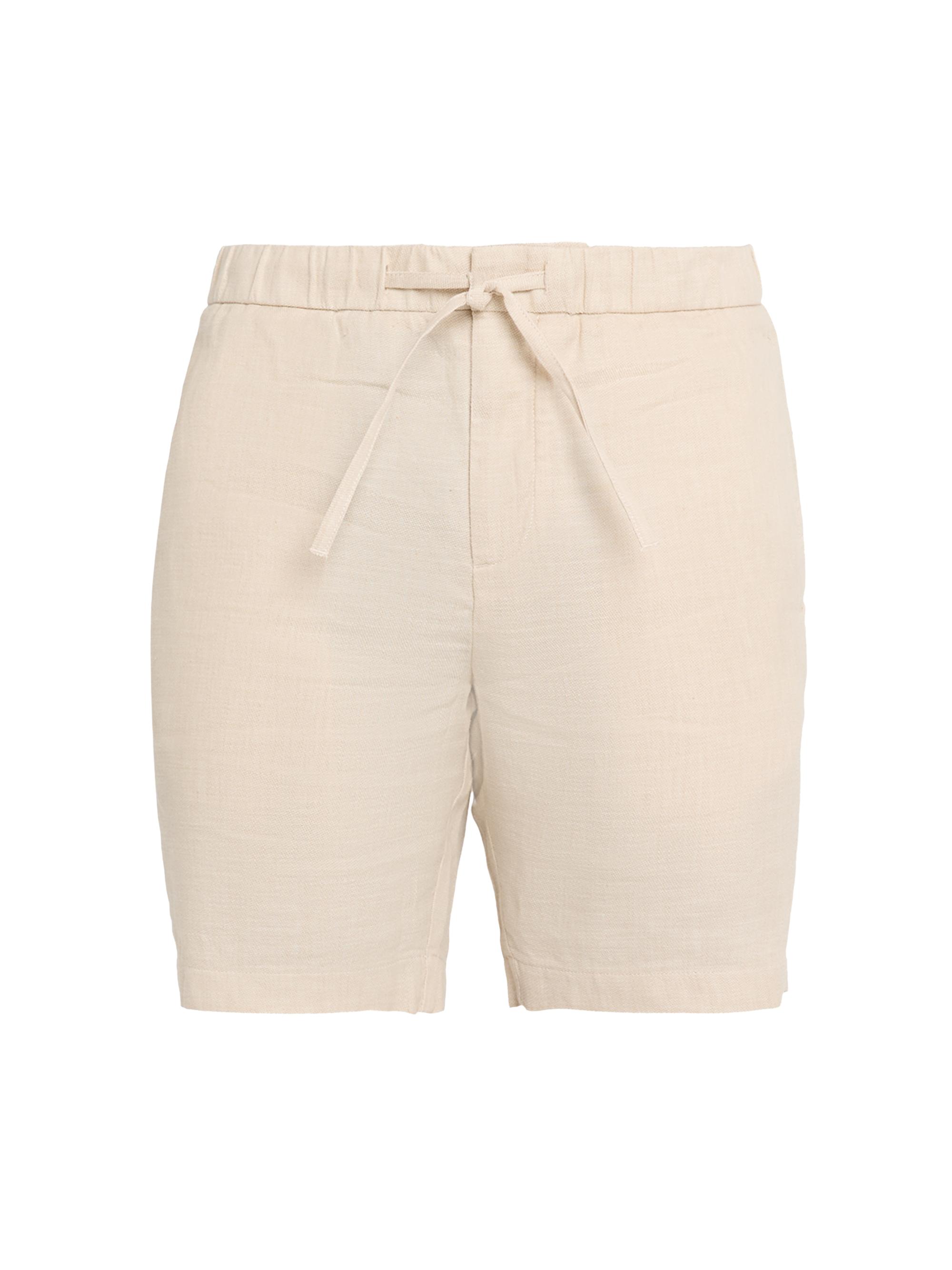 Frescobol Carioca Men's Felipe Linen Drawstring Shorts - Sand